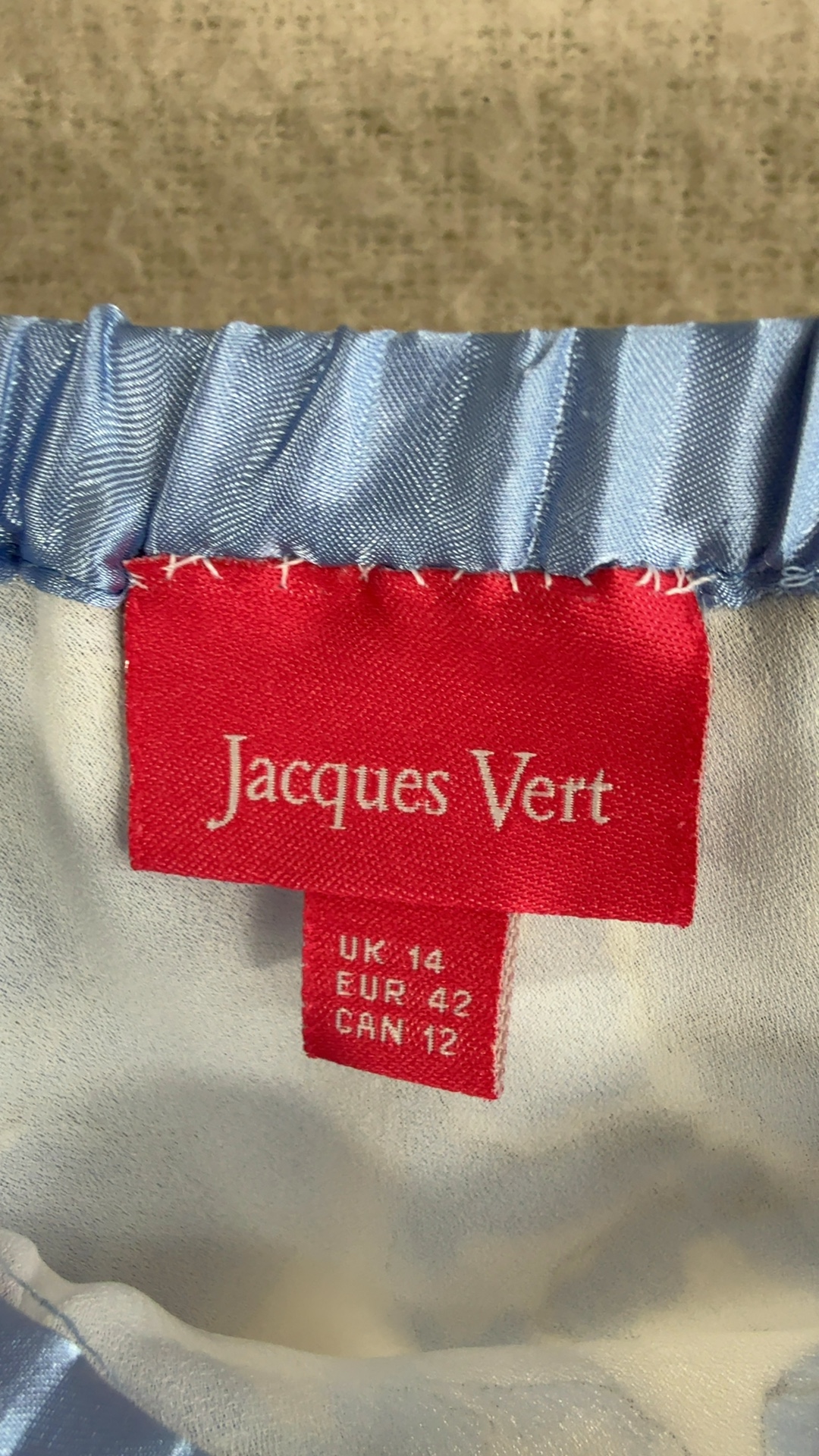 Jacques Vert Blue Floral Midi Skirt UK 14 Elegant Feminine Lightweight image 3