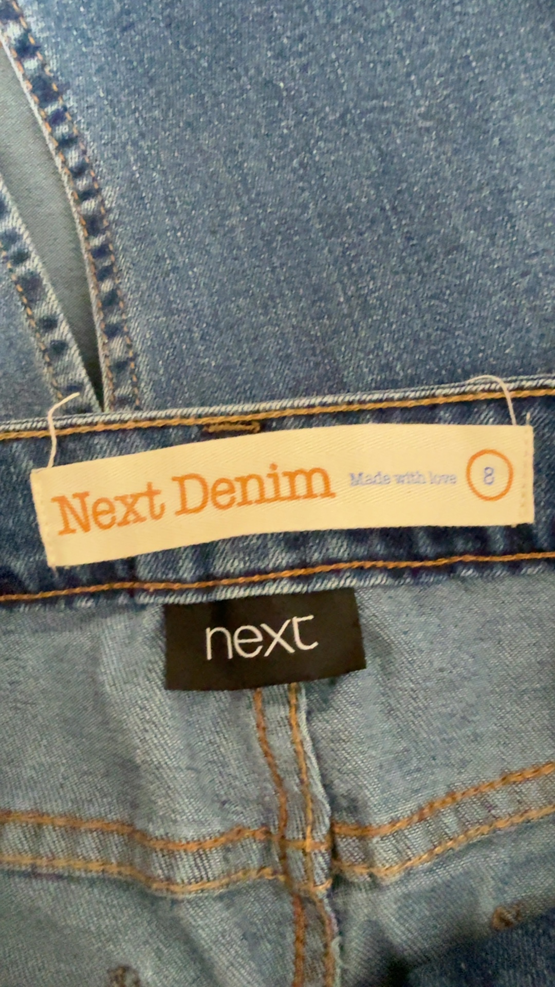 Next Denim Blue Denim Pencil Skirt UK 8 Classic Casual Everyday image 2