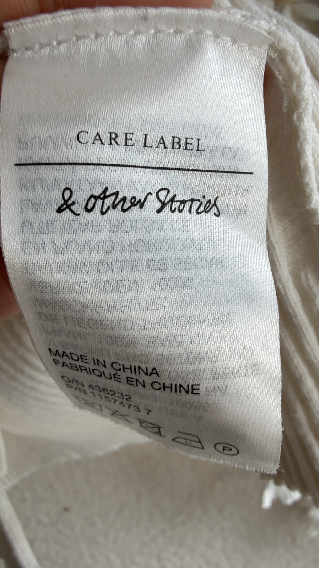 & Other Stories White Ribbed Knit Tie Back Top UK Medium Stylish Chic image 7
