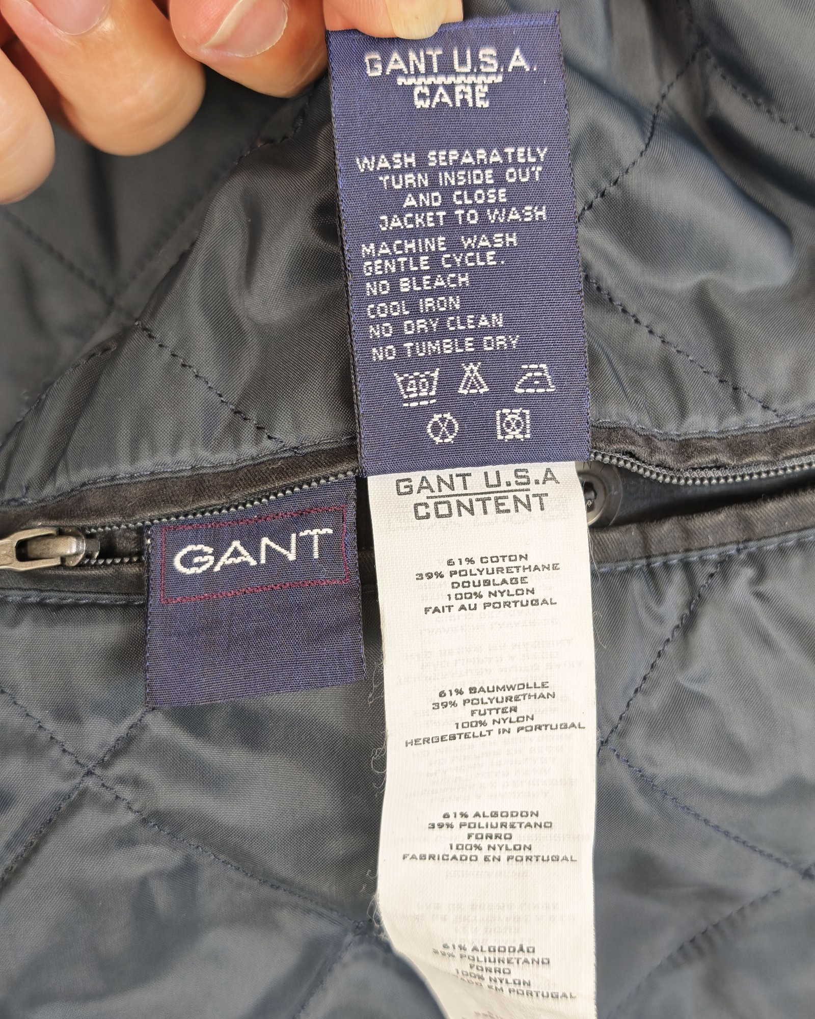 GANT Black Waxed Cotton Parka Medium Hooded Waterproof Jacket image 6