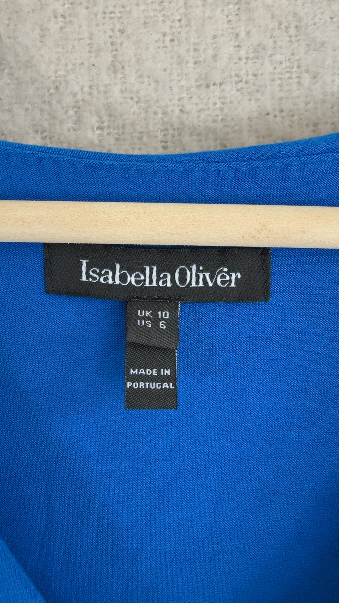 Isabella Oliver Blue Midi Dress UK 10 Ruched Detail Long Sleeves Stylish image 3