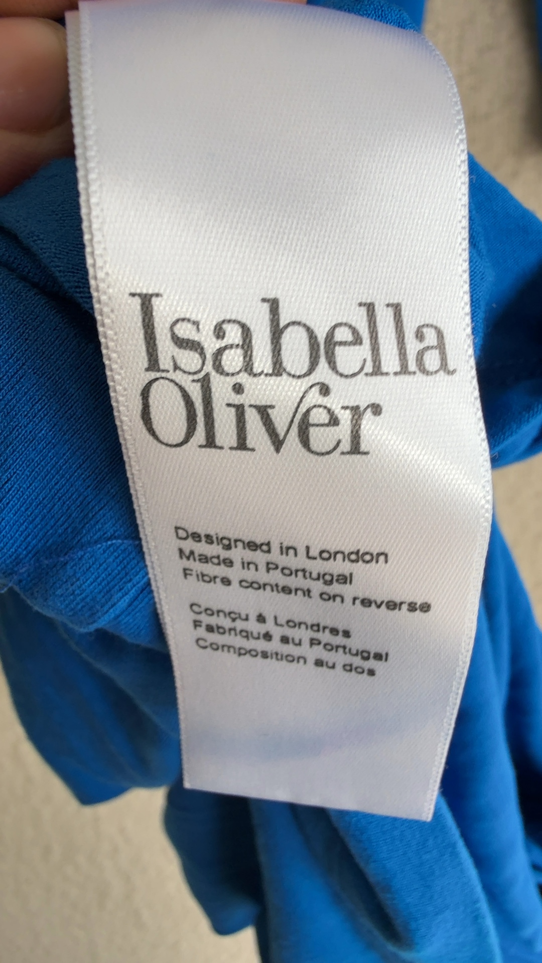 Isabella Oliver Blue Midi Dress UK 10 Ruched Detail Long Sleeves Stylish image 6