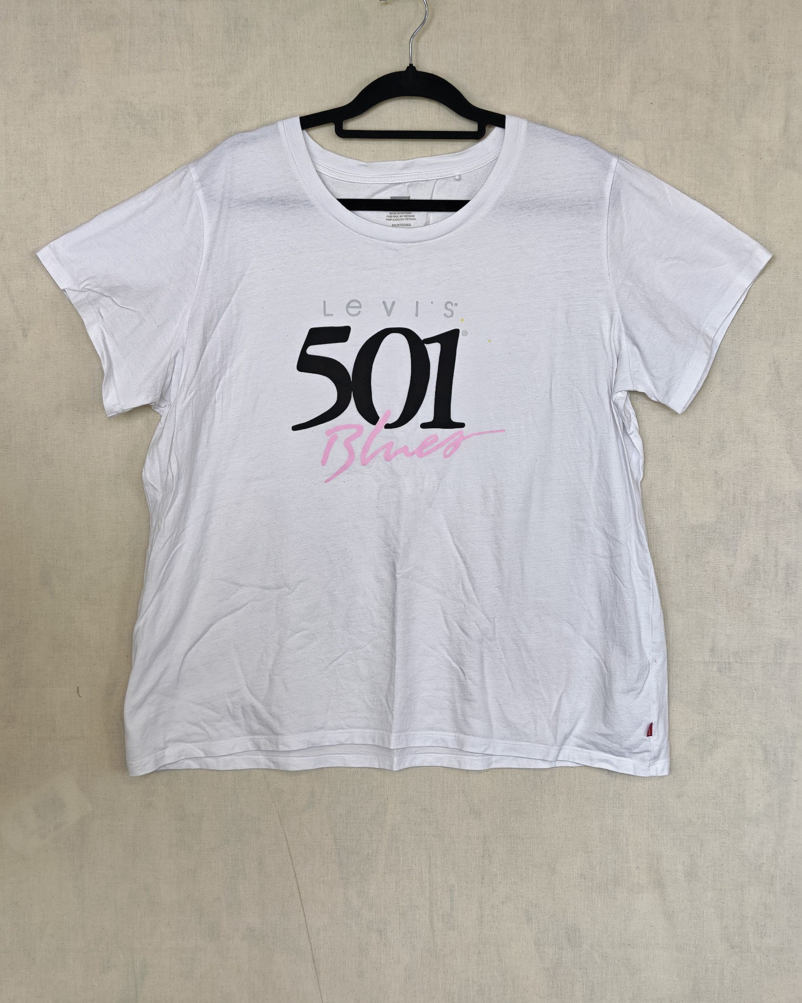 Levi's White 501 Blues Logo T-Shirt 2X