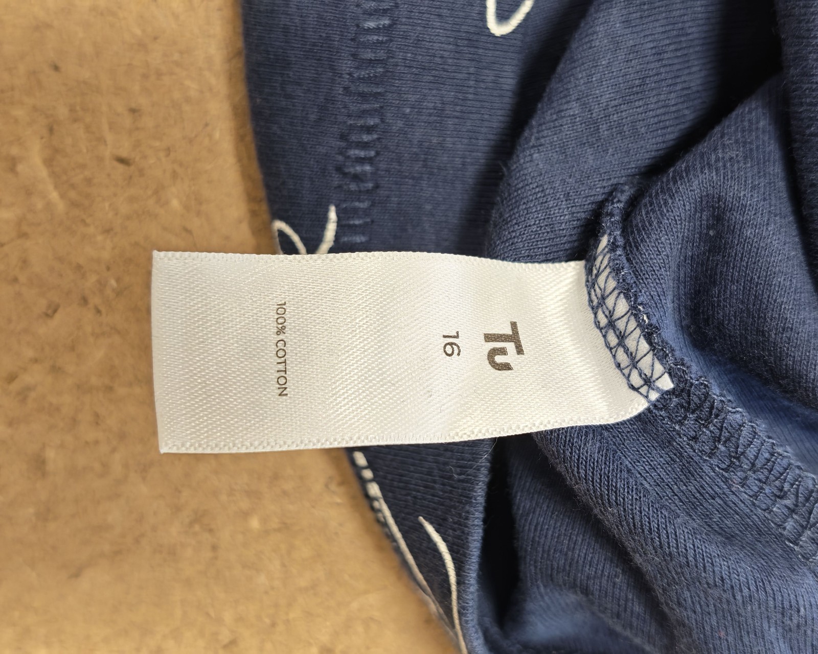 Tu Navy & White Printed T-Shirt UK 16 image 4