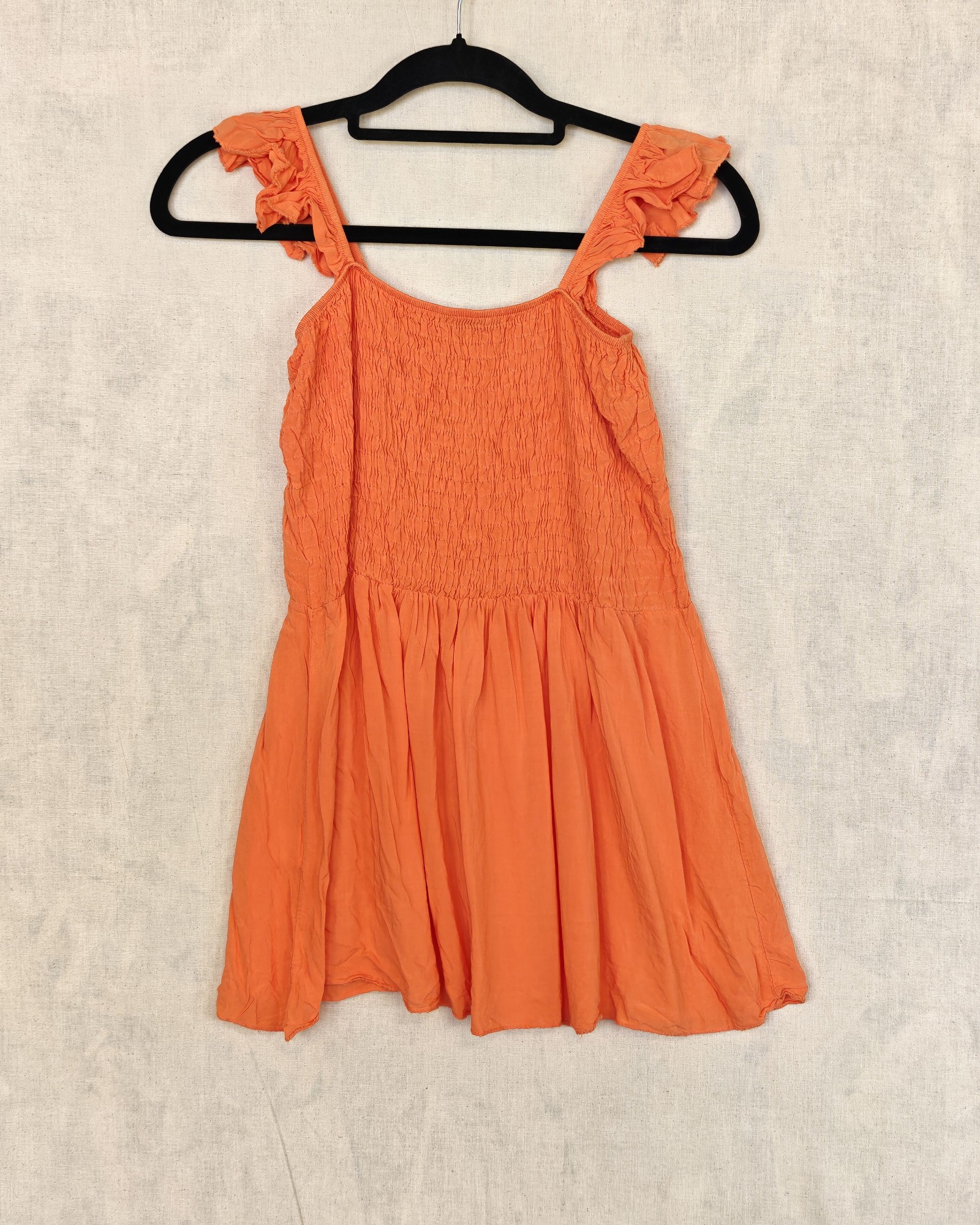 Bows Boutiques Orange Sleeveless Dress One Size Viscose