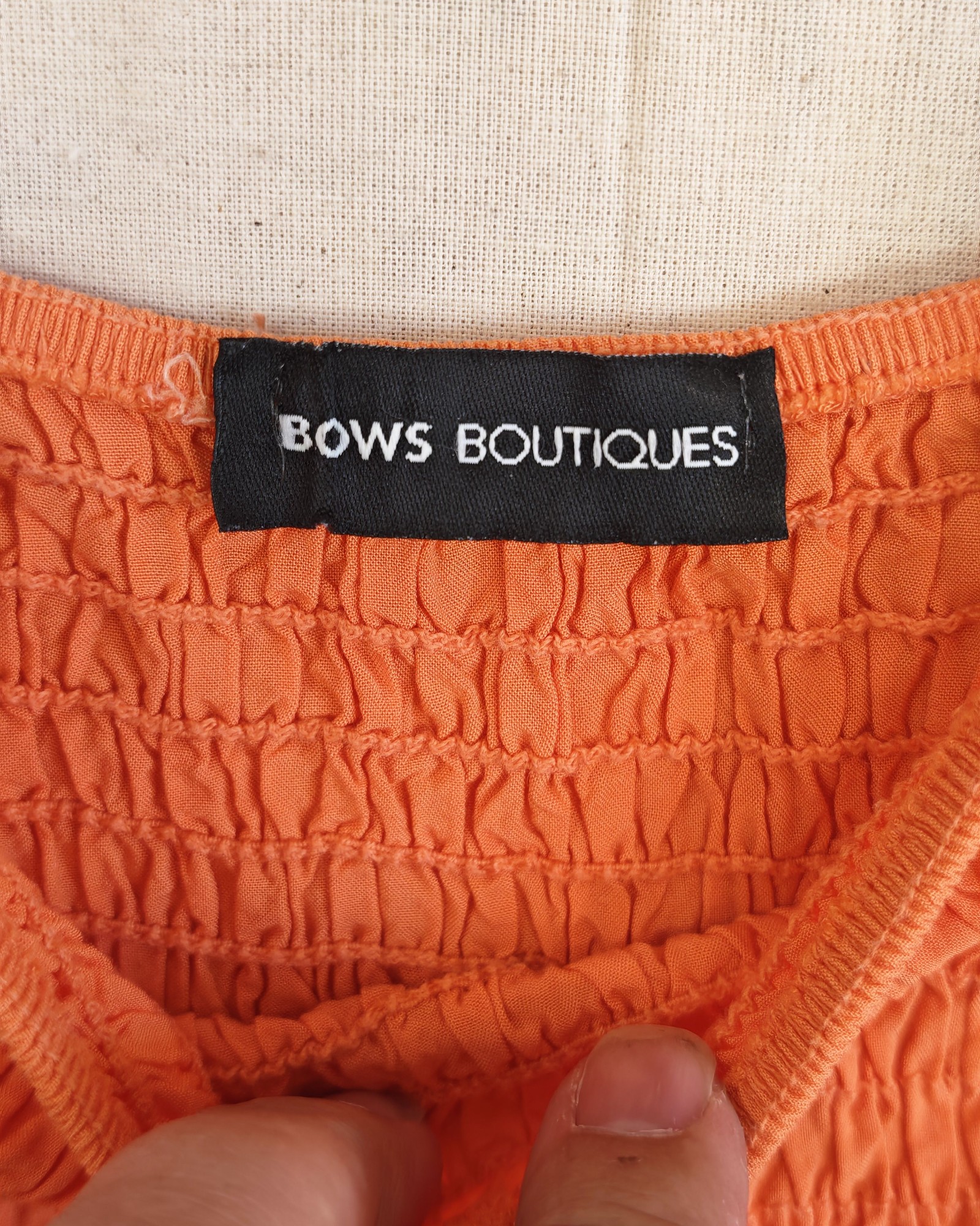 Bows Boutiques Orange Sleeveless Dress One Size Viscose image 3
