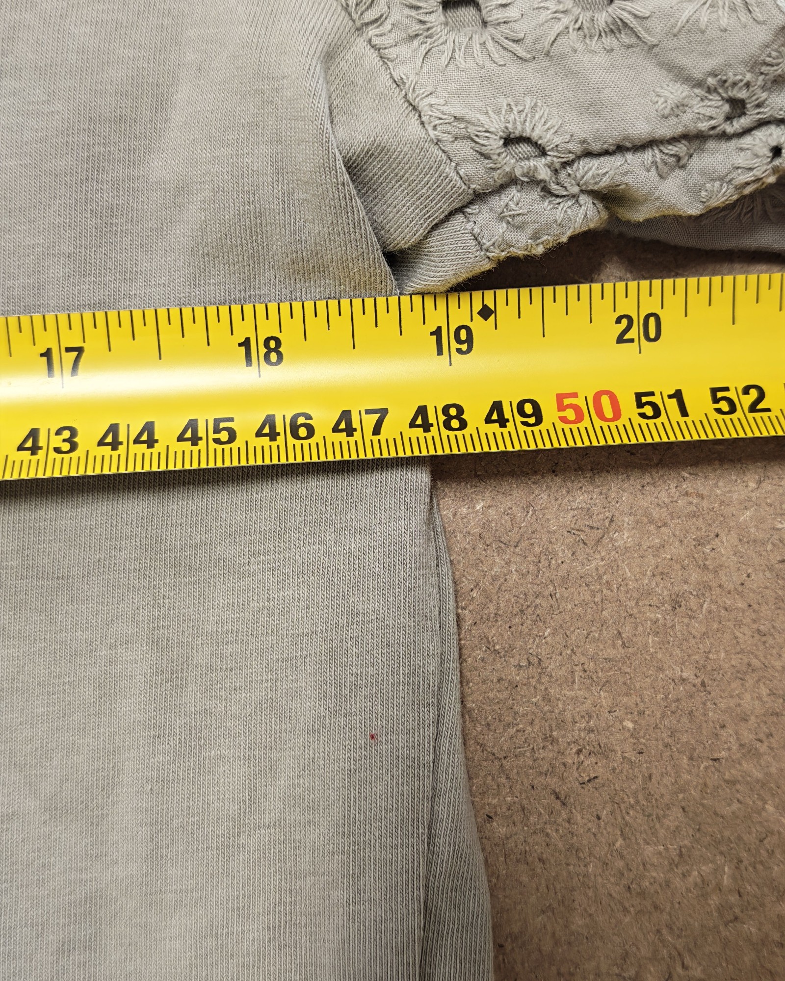 Misumi Grey Cotton & Elastane Top with Eyelet Puff Sleeves Medium image 6