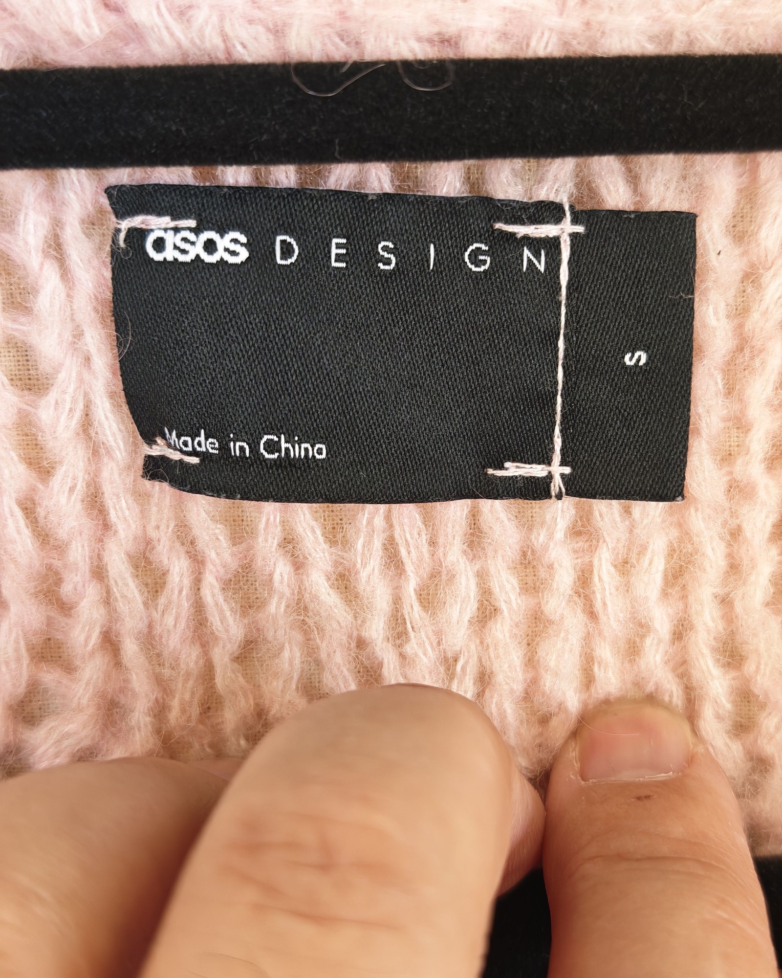 ASOS Pink Wool Blend Knit Jumper Small UK 8-10 Soft Cozy image 3