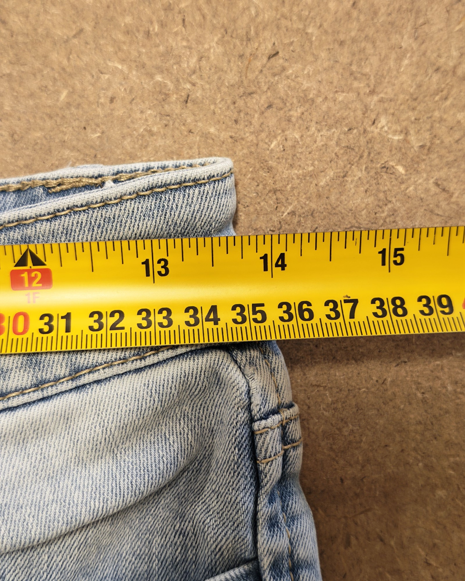 Stradivarius Light Blue Denim Jeans Size 38 Distressed Hem image 8