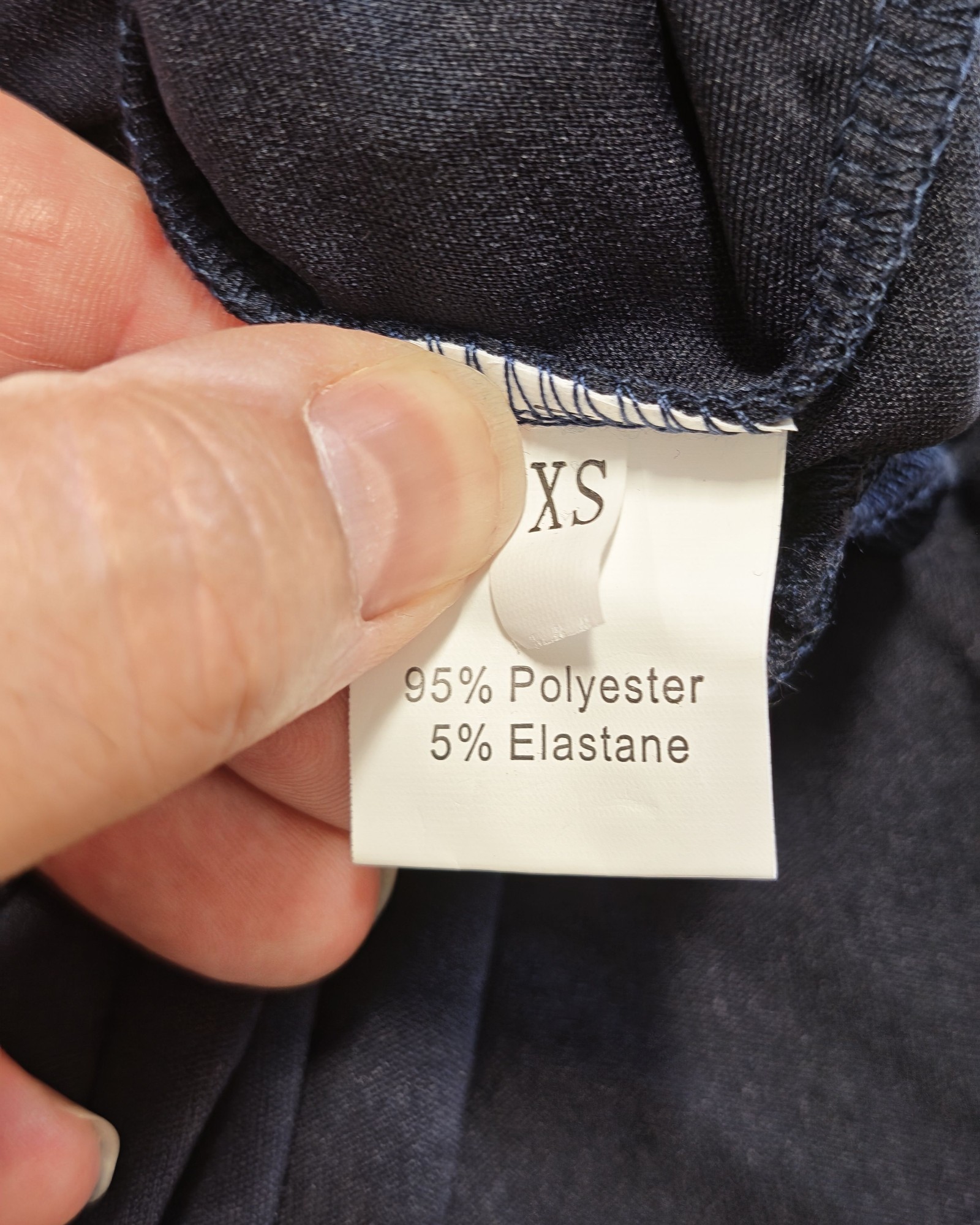 Navy Skinny Legging Trousers XS 95% Polyester 5% Elastane image 3