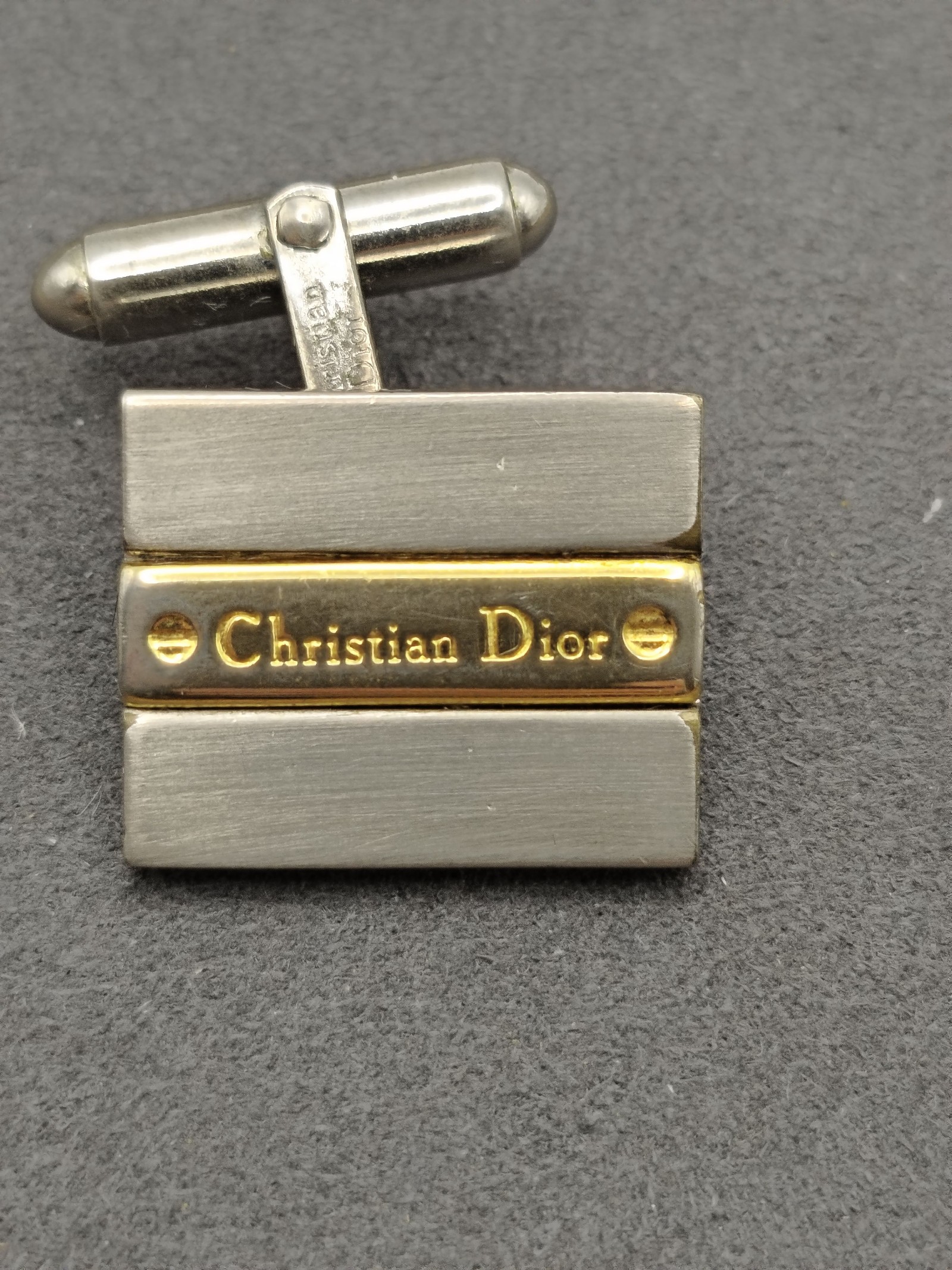 Christian Dior Gold & Silver Cufflinks & Tie Clip Set Men Other image 6