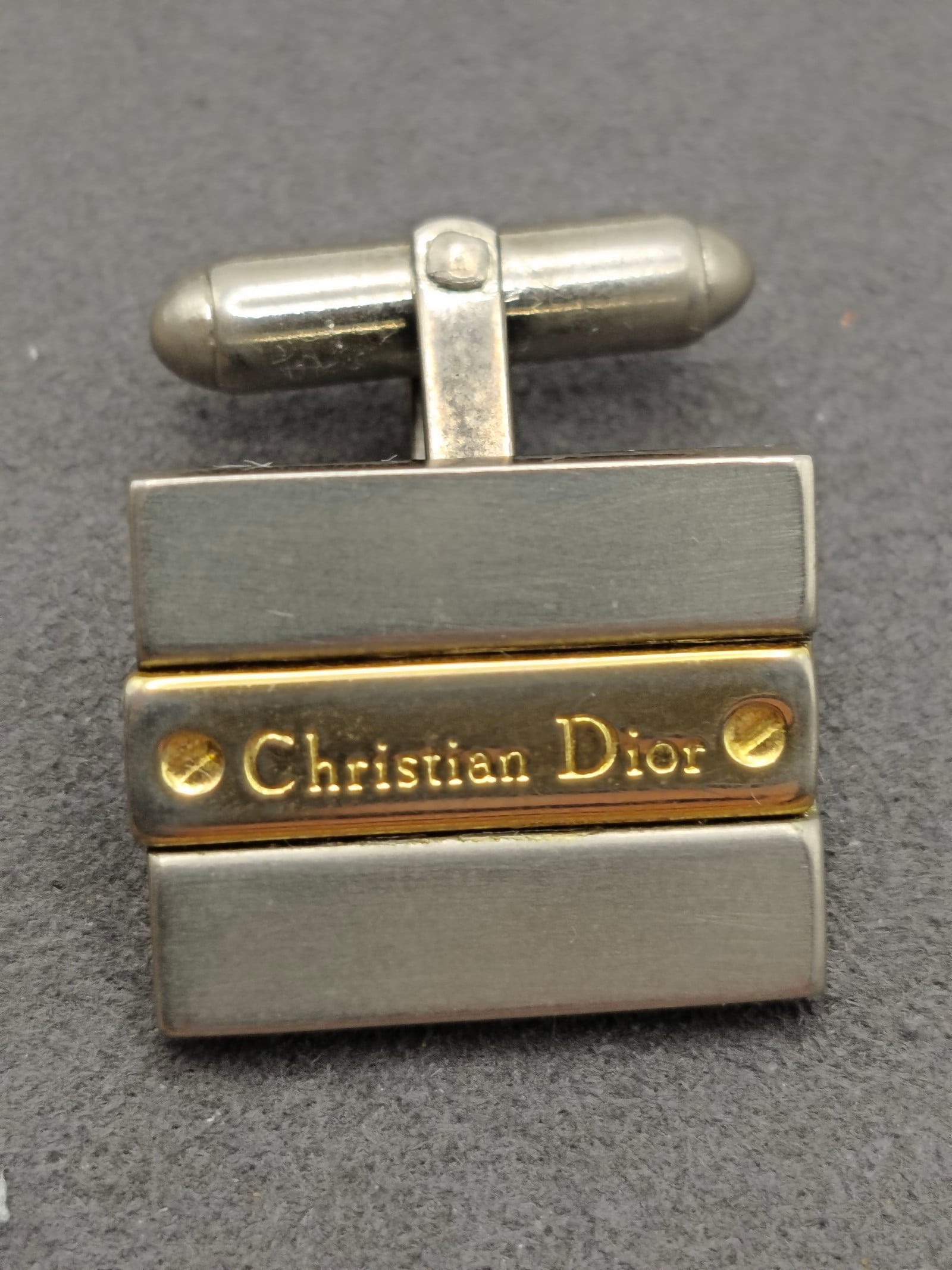 Christian Dior Gold & Silver Cufflinks & Tie Clip Set Men Other image 7