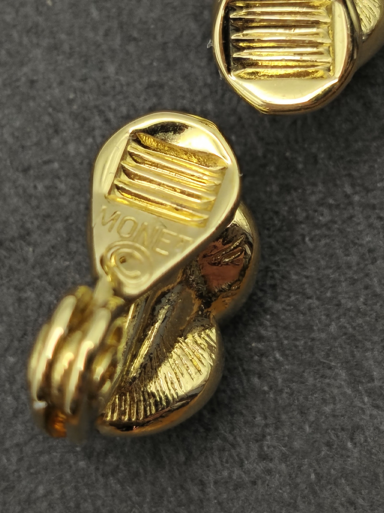 Monet Gold Tone Pearl & Crystal Clip On Earrings image 5
