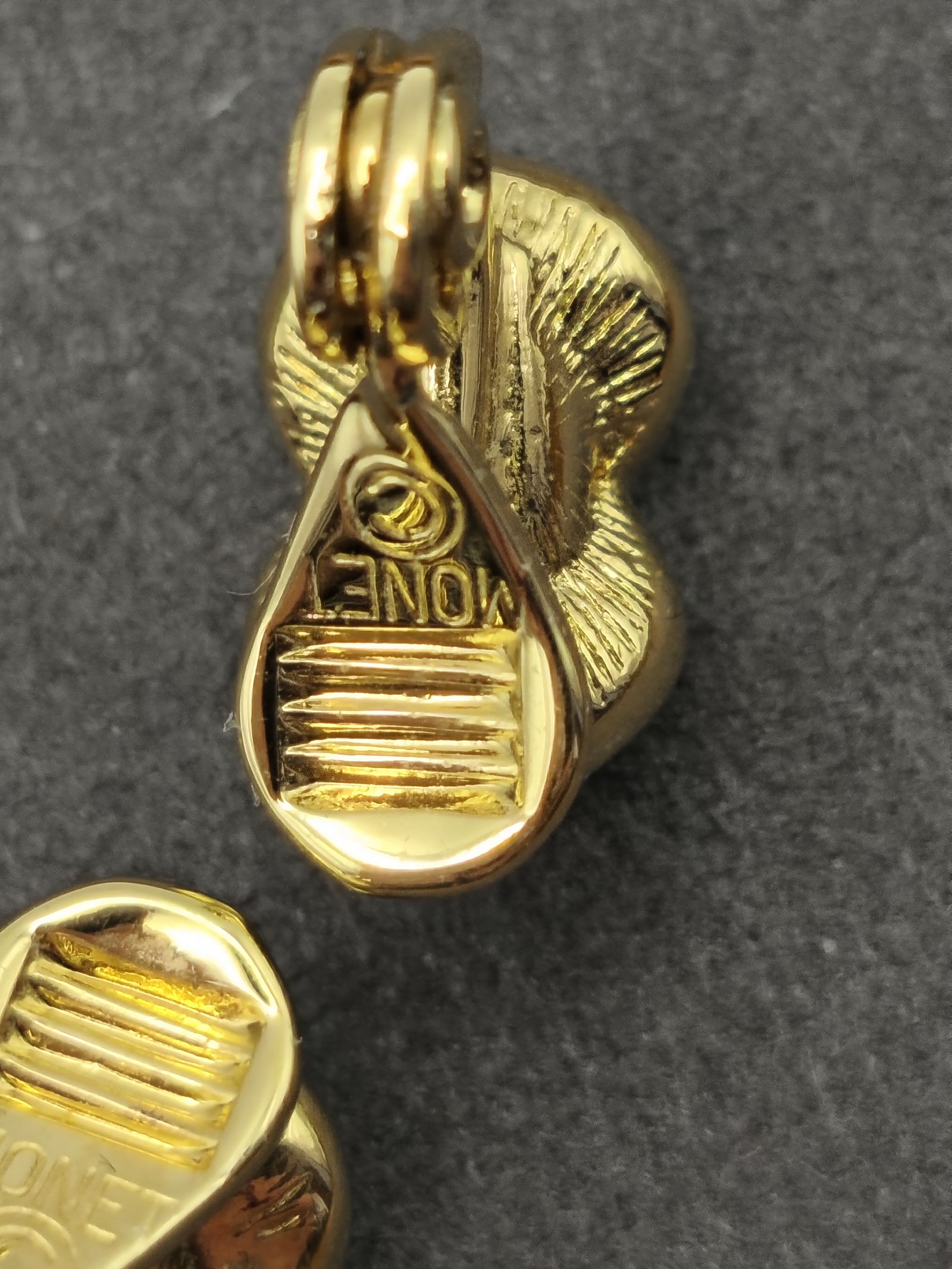 Monet Gold Tone Pearl & Crystal Clip On Earrings image 6
