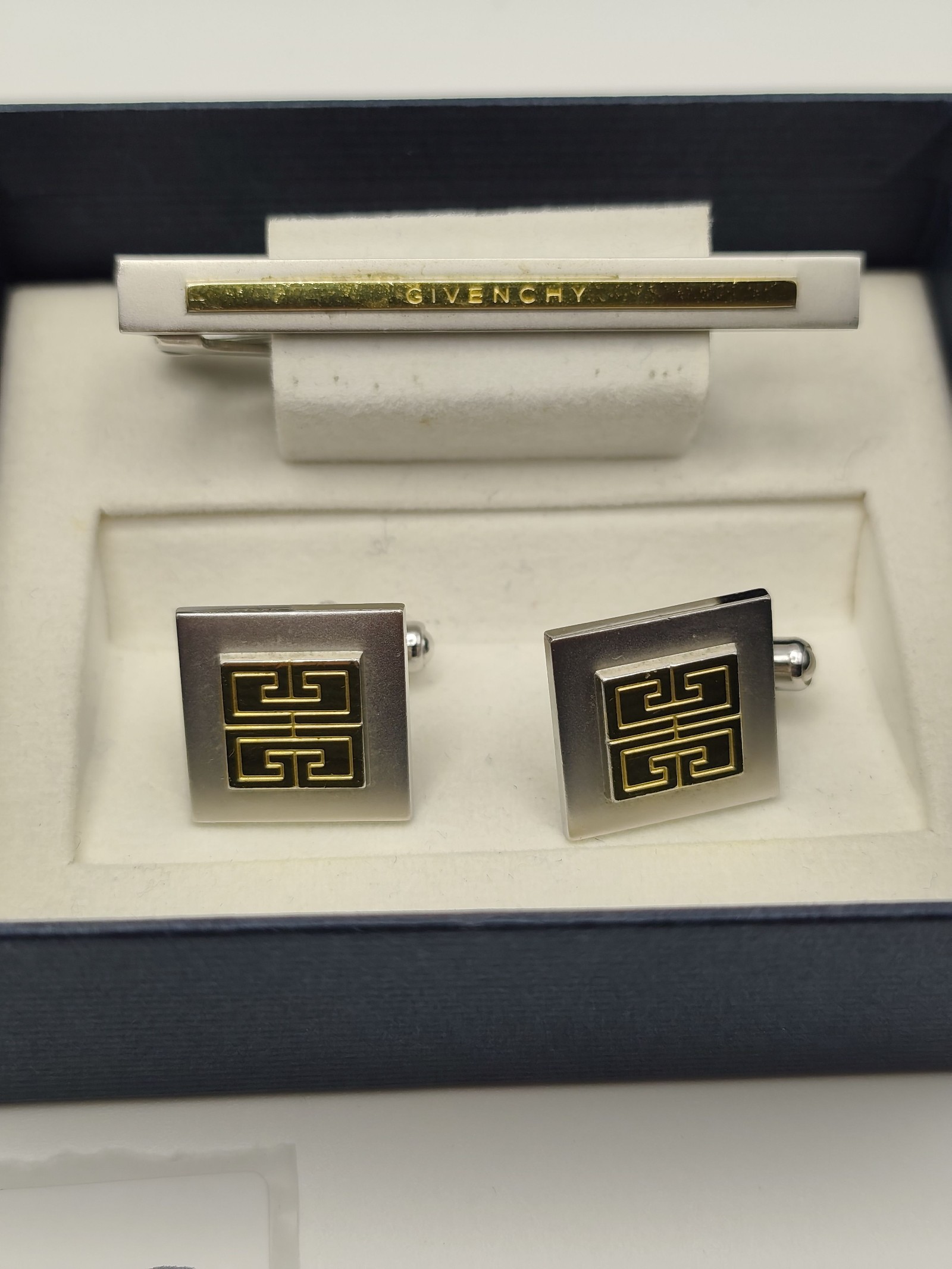 Givenchy Silver & Gold Cufflinks & Tie Clip Set Men image 2