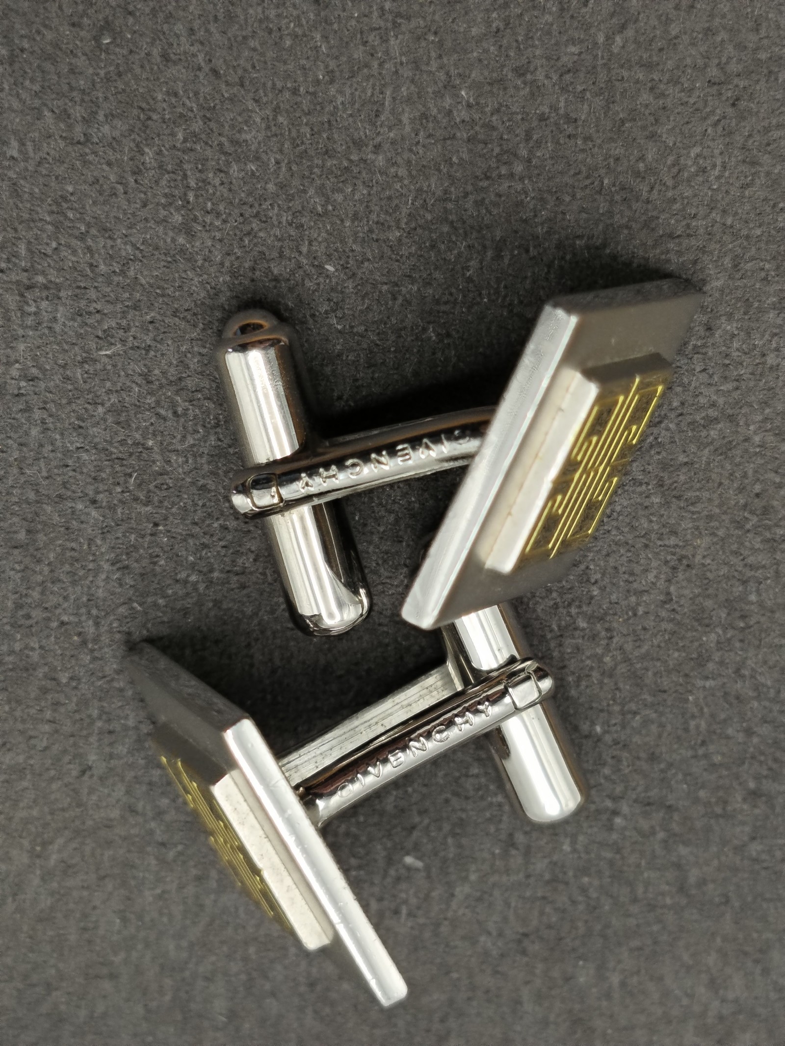 Givenchy Silver & Gold Cufflinks & Tie Clip Set Men image 6