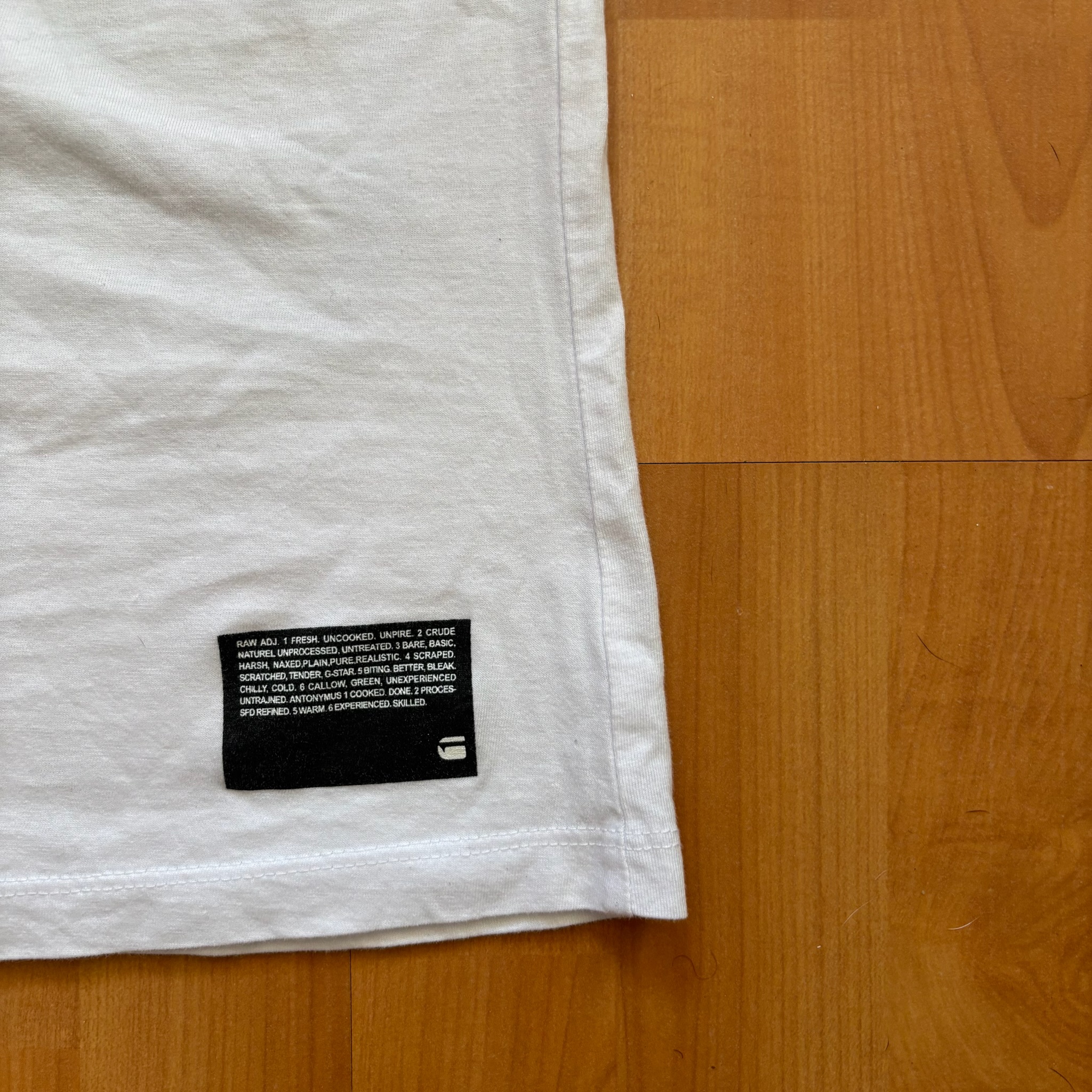 G-Star White & Blue V-Neck T-Shirt Large Cotton image 6