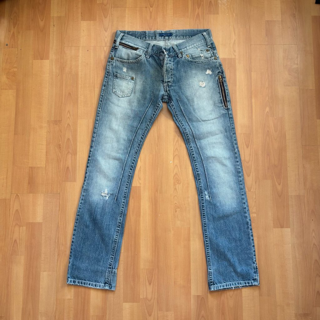 Daniele Alessandrini Blue Distressed Denim Jeans 30 Waist