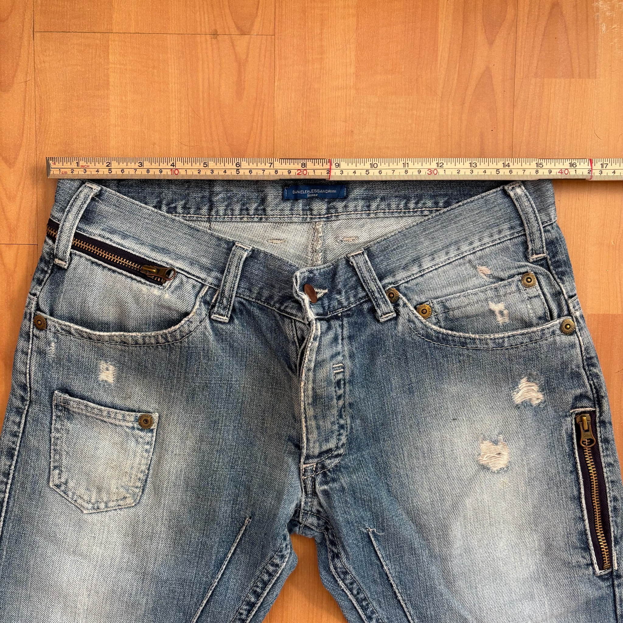 Daniele Alessandrini Blue Distressed Denim Jeans 30 Waist image 3