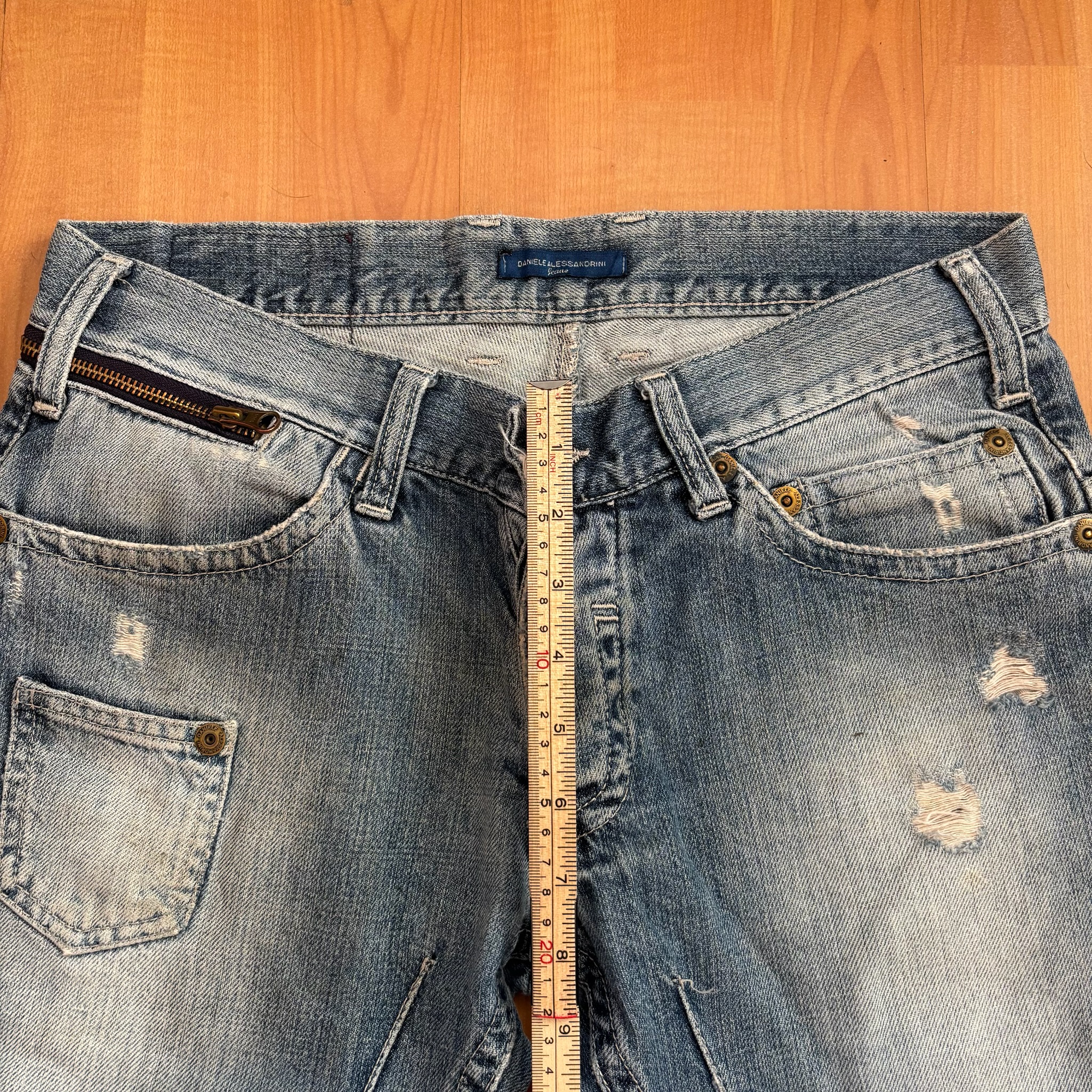 Daniele Alessandrini Blue Distressed Denim Jeans 30 Waist image 4