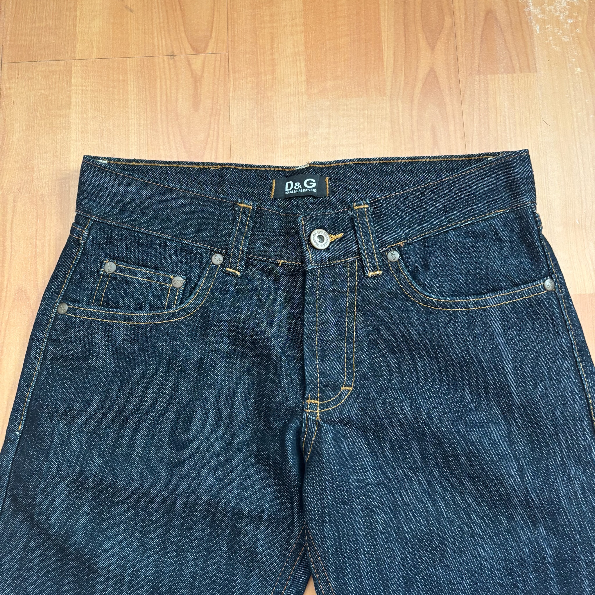 D&G Dark Blue Denim Bootcut Jeans 28W image 3