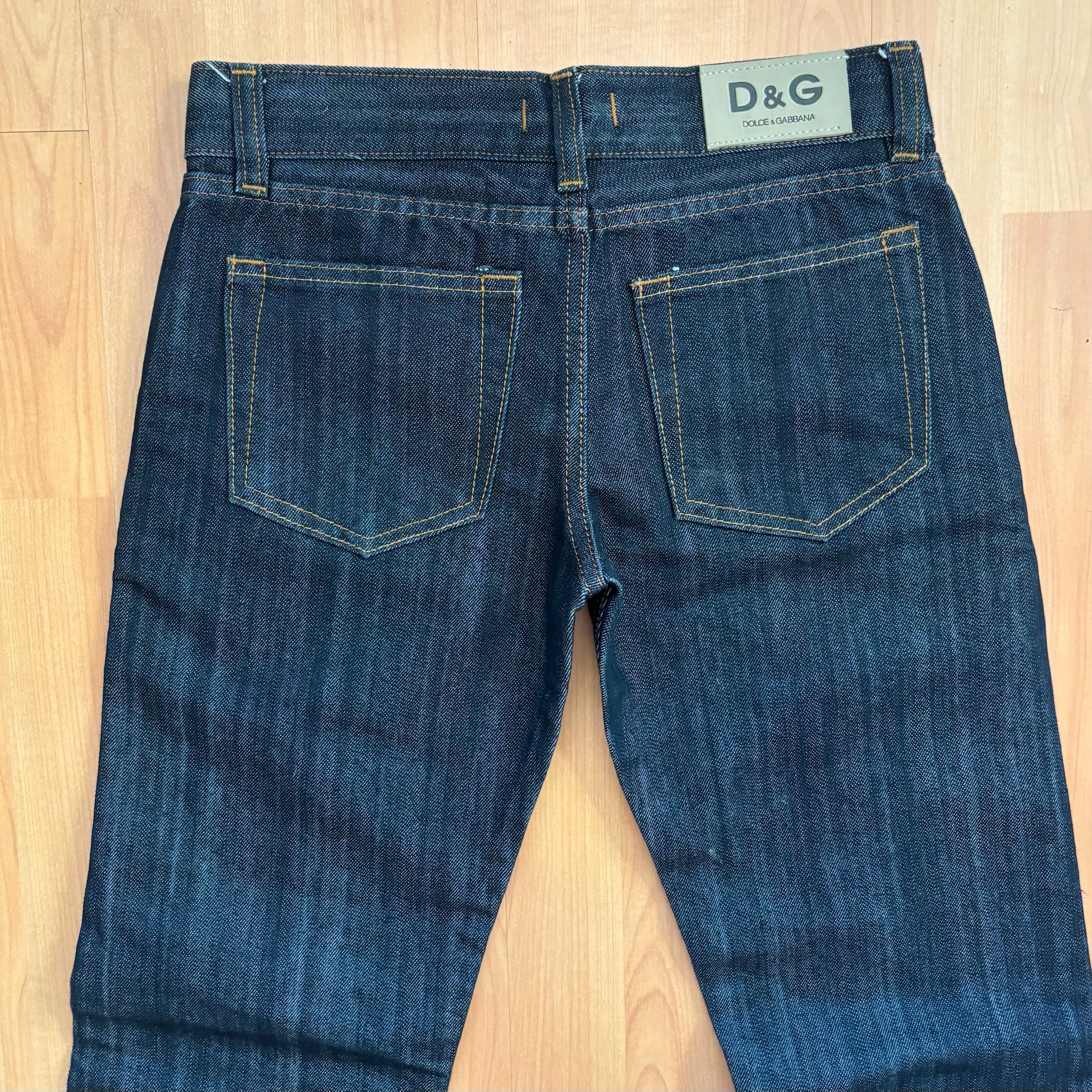 D&G Dark Blue Denim Bootcut Jeans 28W image 4