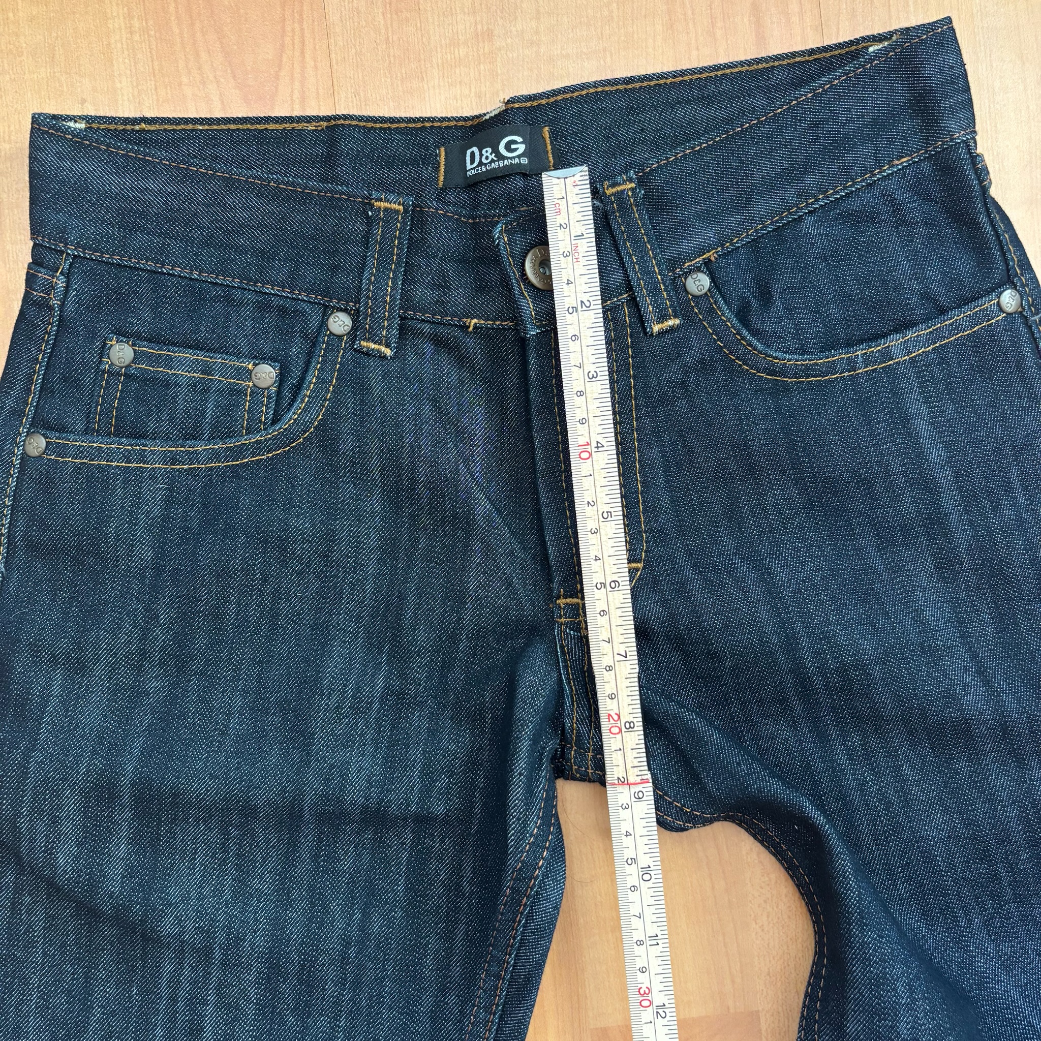 D&G Dark Blue Denim Bootcut Jeans 28W image 10