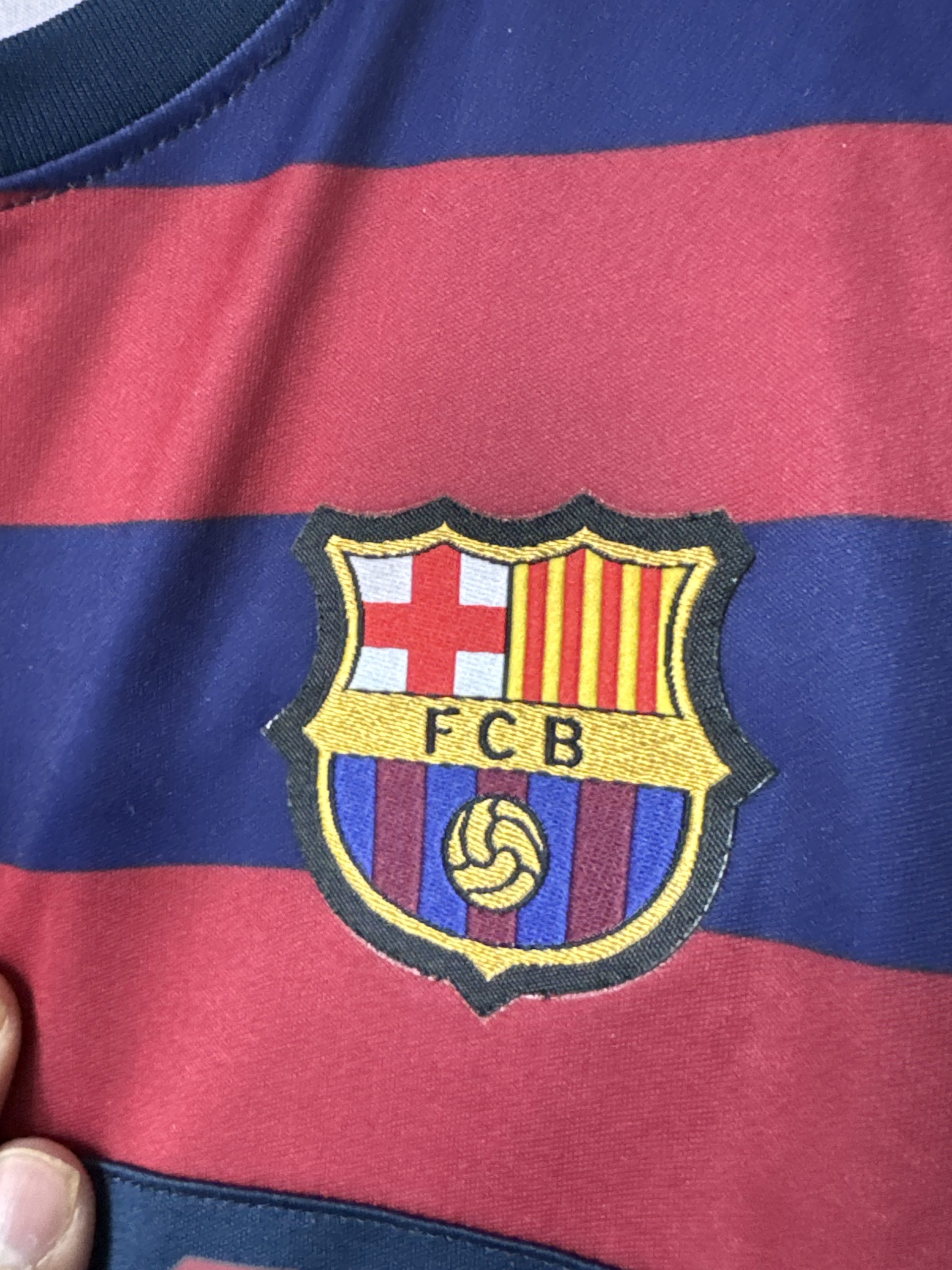FC Barcelona Navy & Red Football T-Shirt XL 1383 image 5