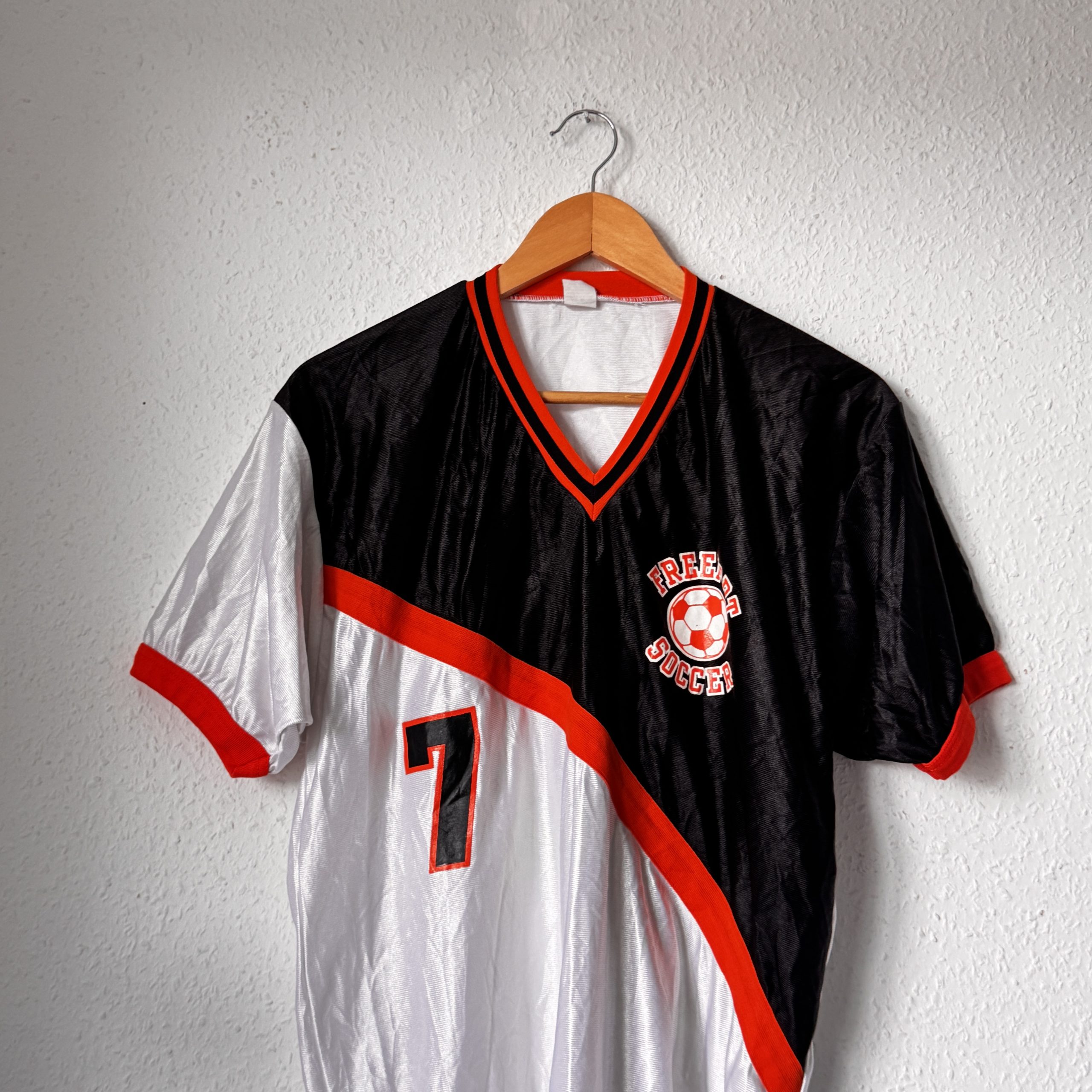 Freeport Black, White & Orange Soccer Jersey Size Other 2796 image 2