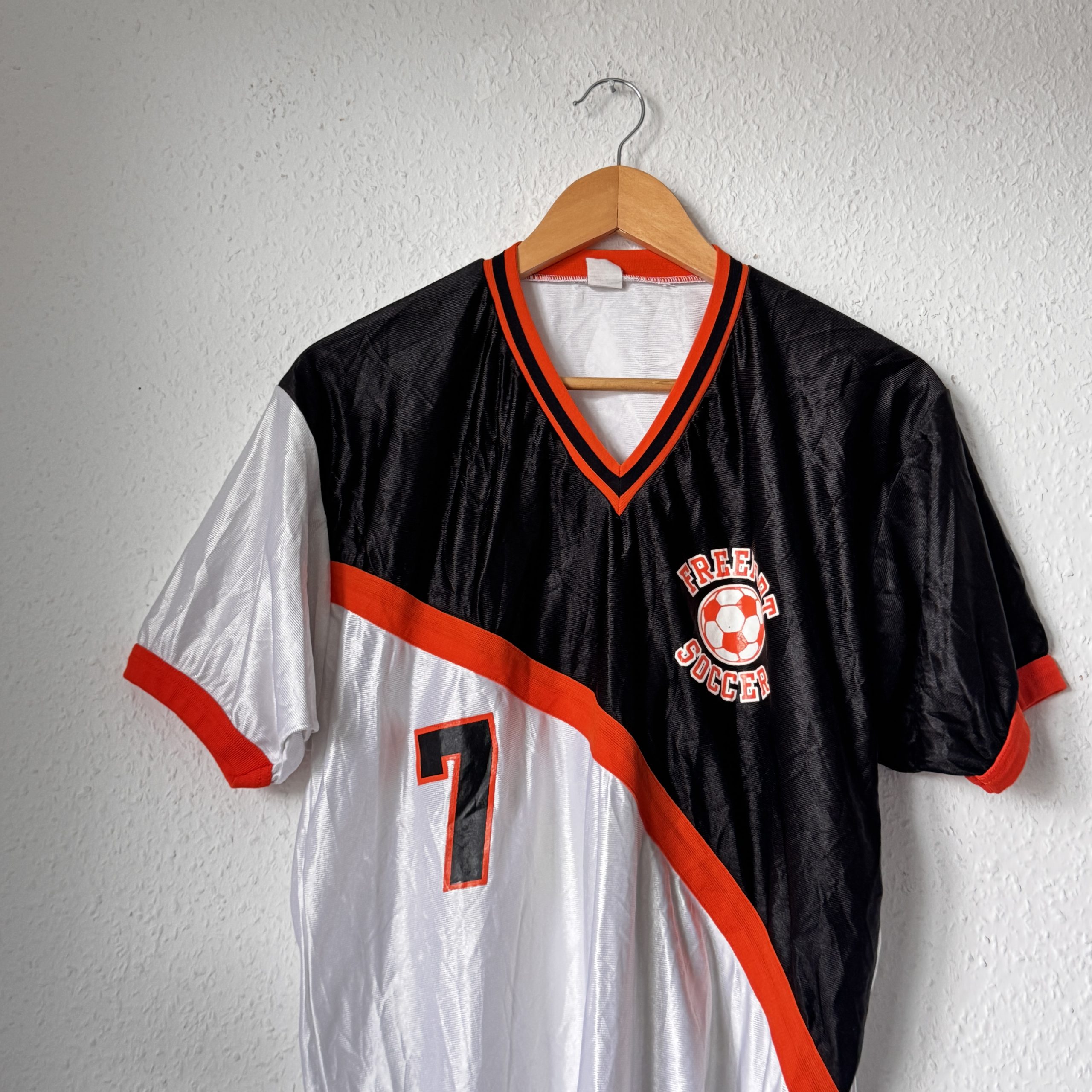 Freeport Black, White & Orange Soccer Jersey Size Other 2796 image 3