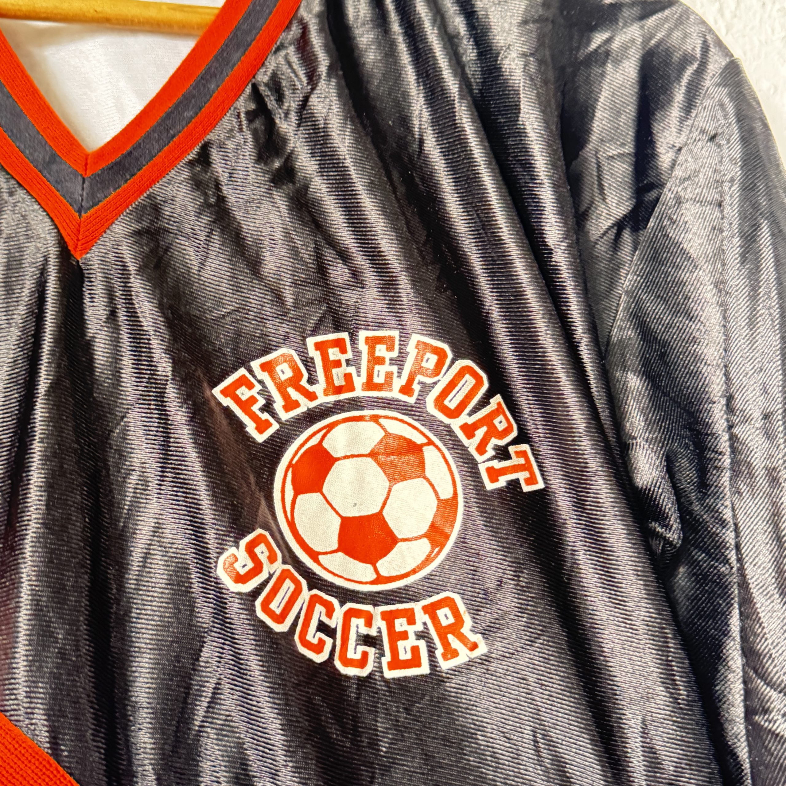 Freeport Black, White & Orange Soccer Jersey Size Other 2796 image 6