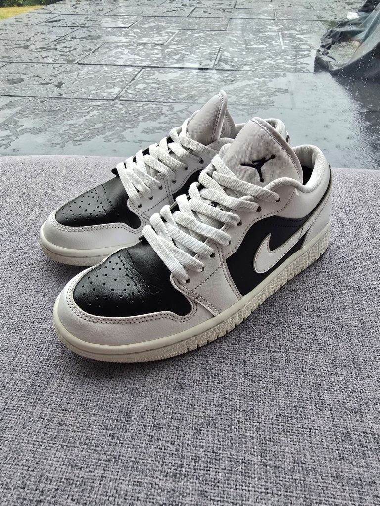 Nike Black & White Air Jordan 1 Low UK4 Sneakers