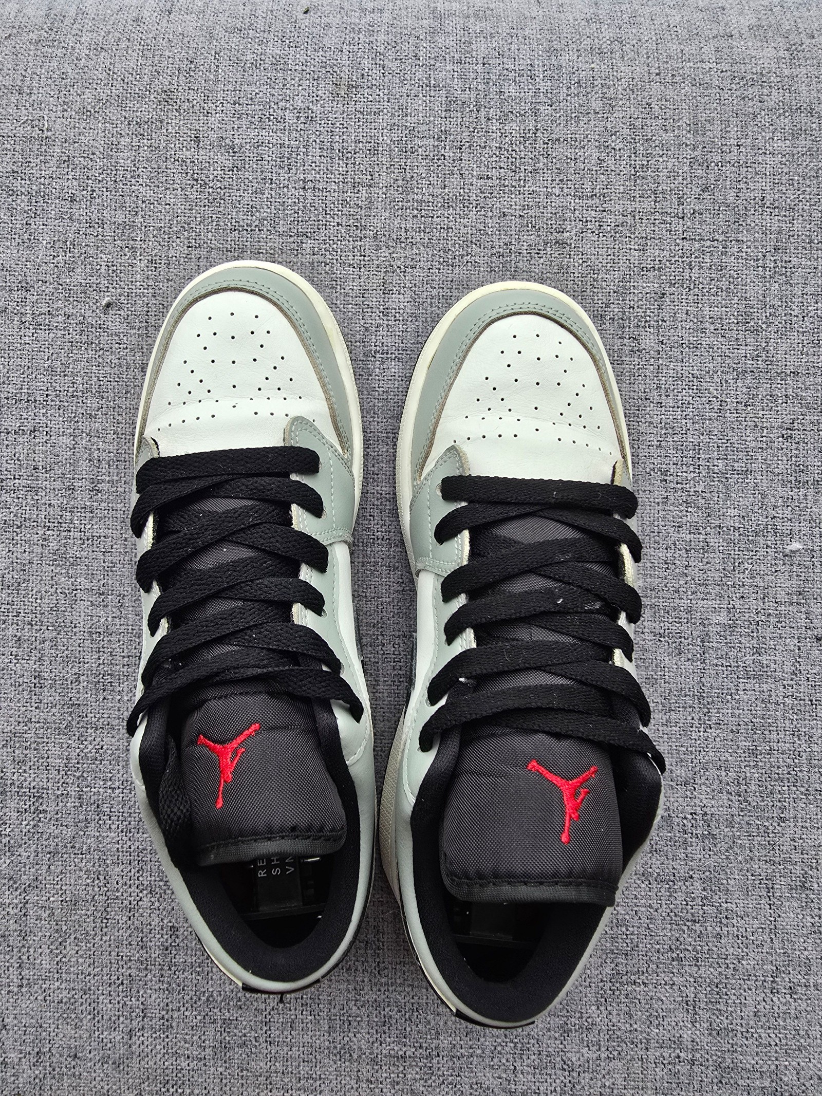 Nike Grey, White & Black Air Jordan 1 Low UK 4.5 Sneakers image 5