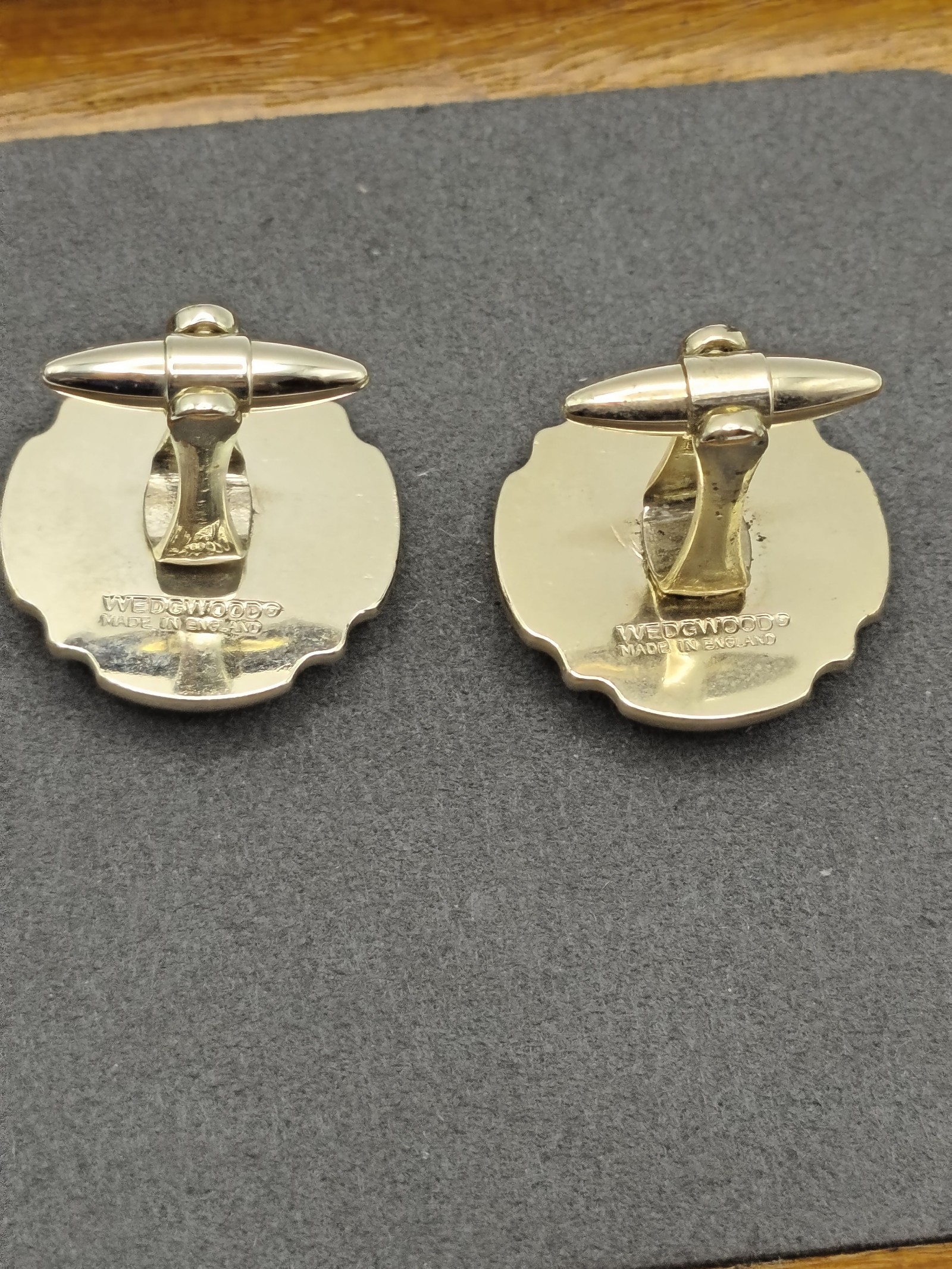 Wedgwood Blue & White Ship Cufflinks & Tie Clip Set Men image 6