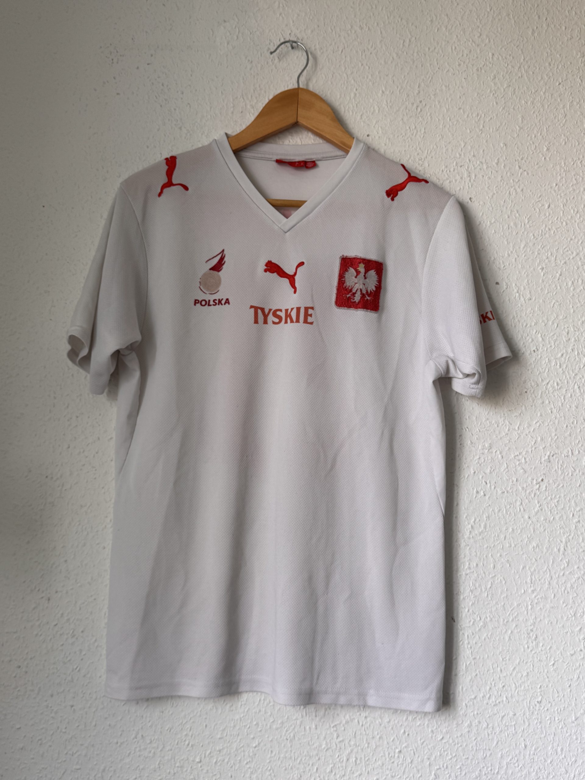 Puma White Polska Tyskie Football Shirt M 3018
