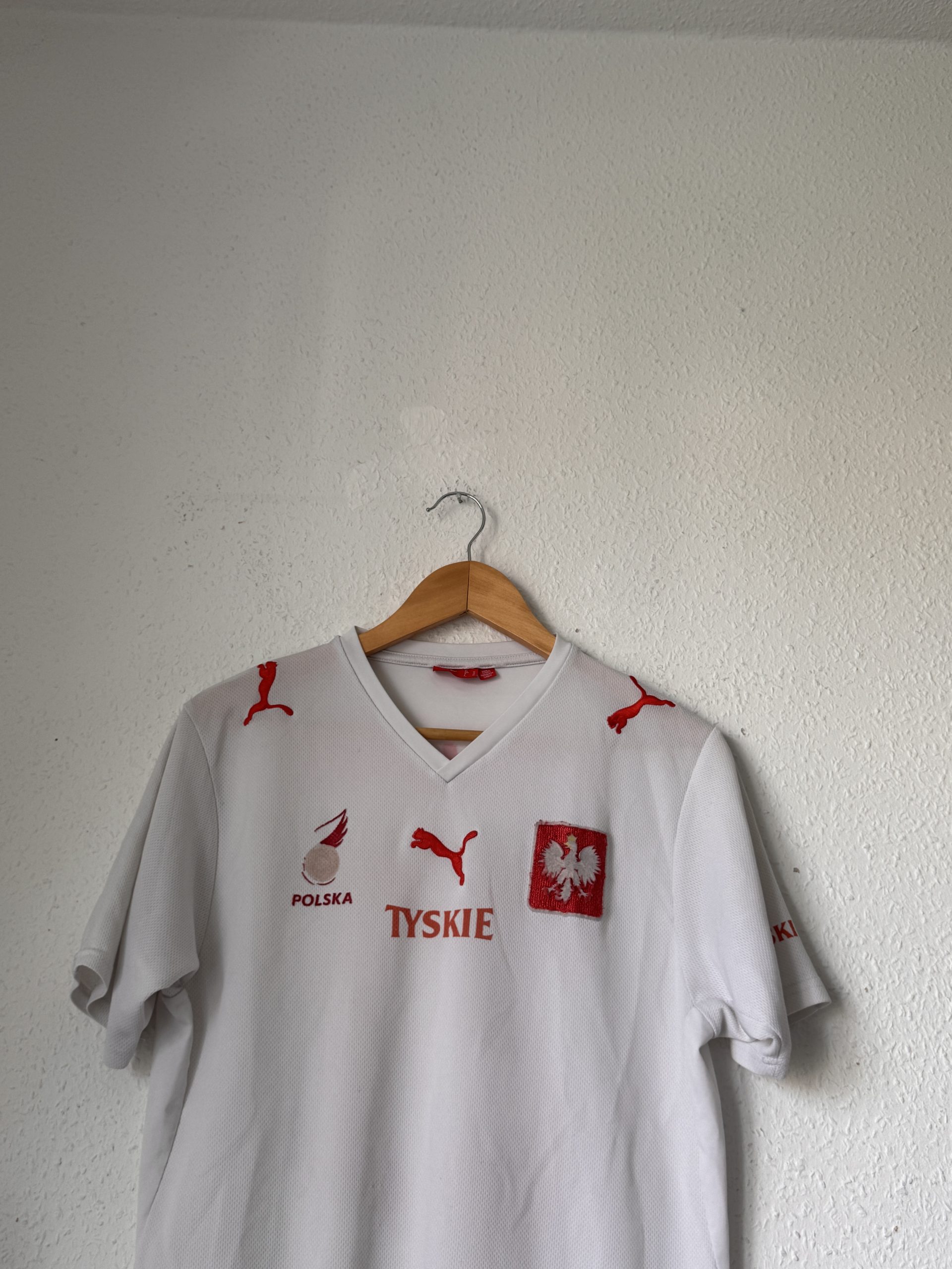 Puma White Polska Tyskie Football Shirt M 3018 image 2