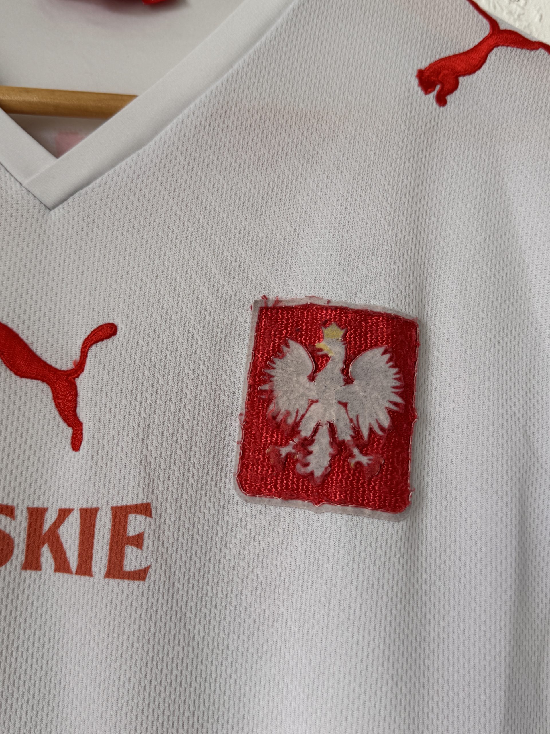 Puma White Polska Tyskie Football Shirt M 3018 image 3