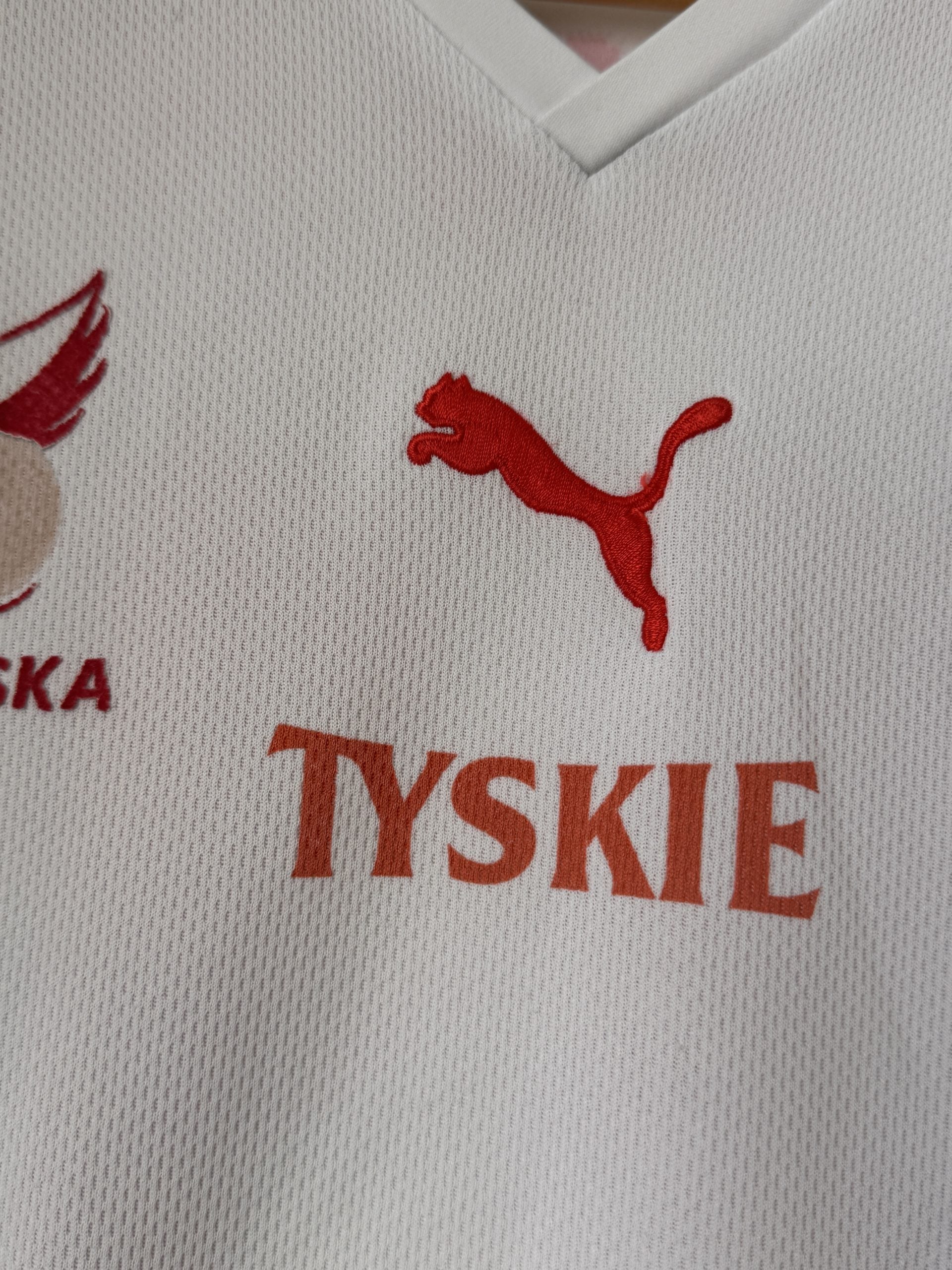 Puma White Polska Tyskie Football Shirt M 3018 image 4