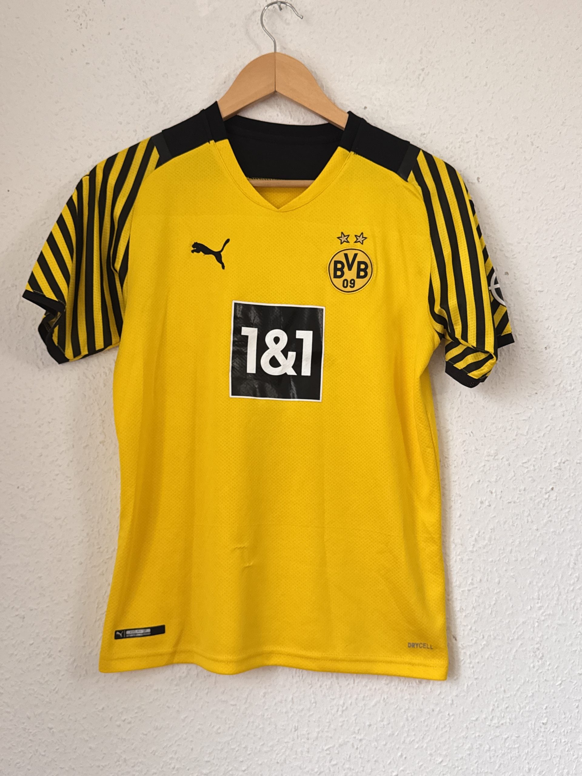 Puma Yellow Borussia Dortmund Football Shirt DryCell Authentic Licensed M 1272