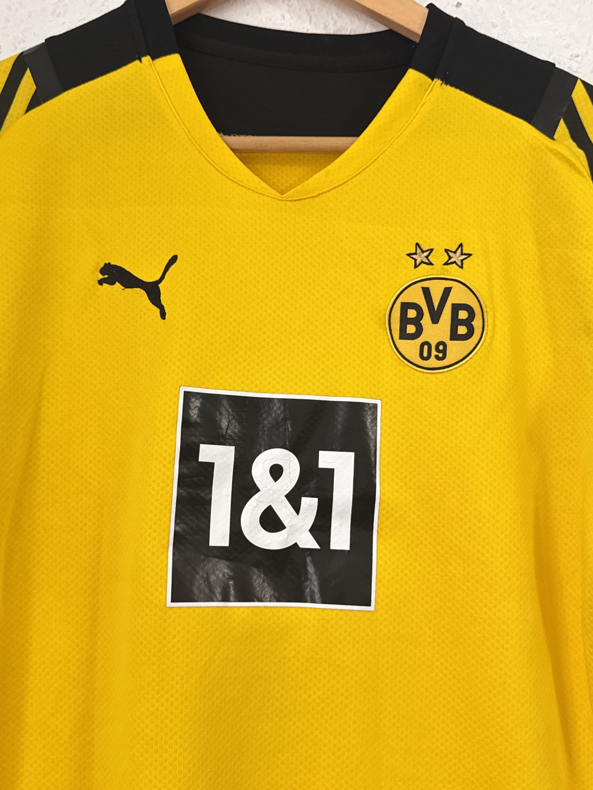 Puma Yellow Borussia Dortmund Football Shirt DryCell Authentic Licensed M 1272 image 3