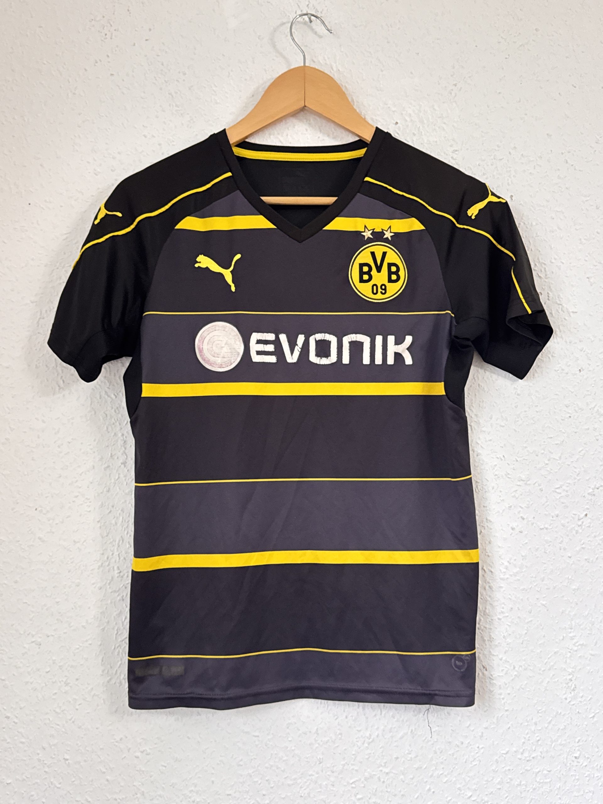 Puma Black & Yellow Borussia Dortmund Football Shirt M 1393