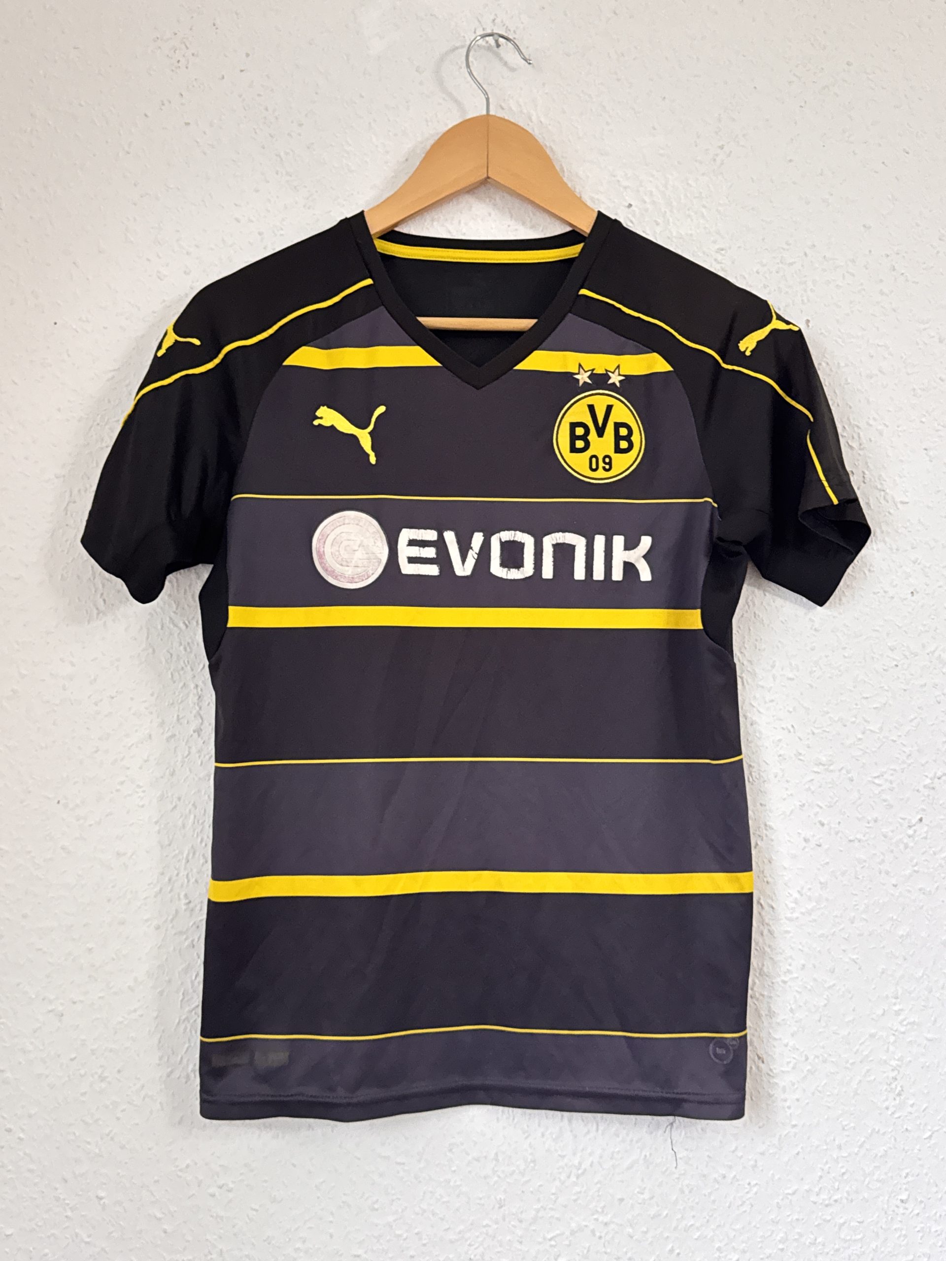 Puma Black & Yellow Borussia Dortmund Football Shirt M 1393 image 2