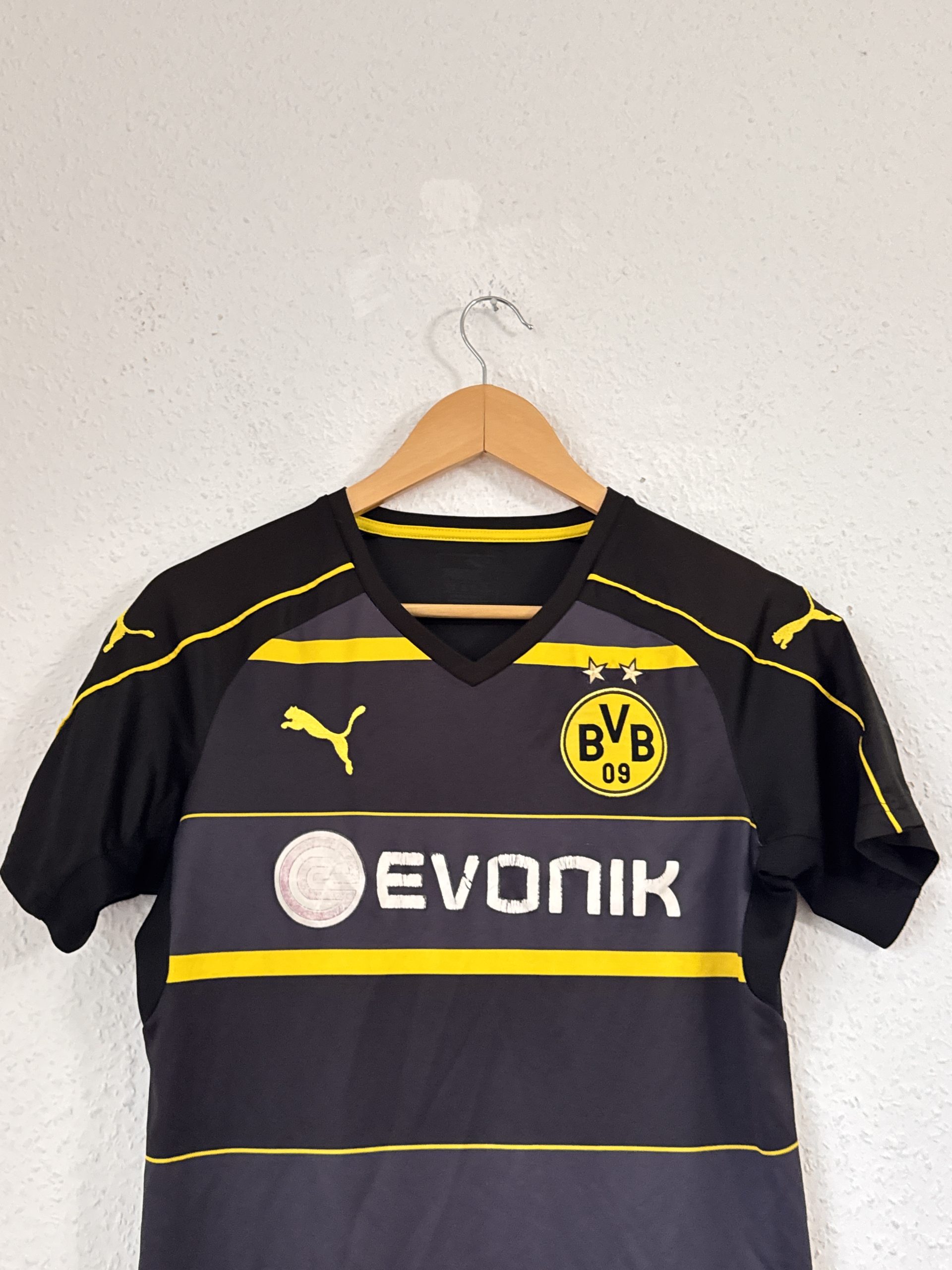 Puma Black & Yellow Borussia Dortmund Football Shirt M 1393 image 3