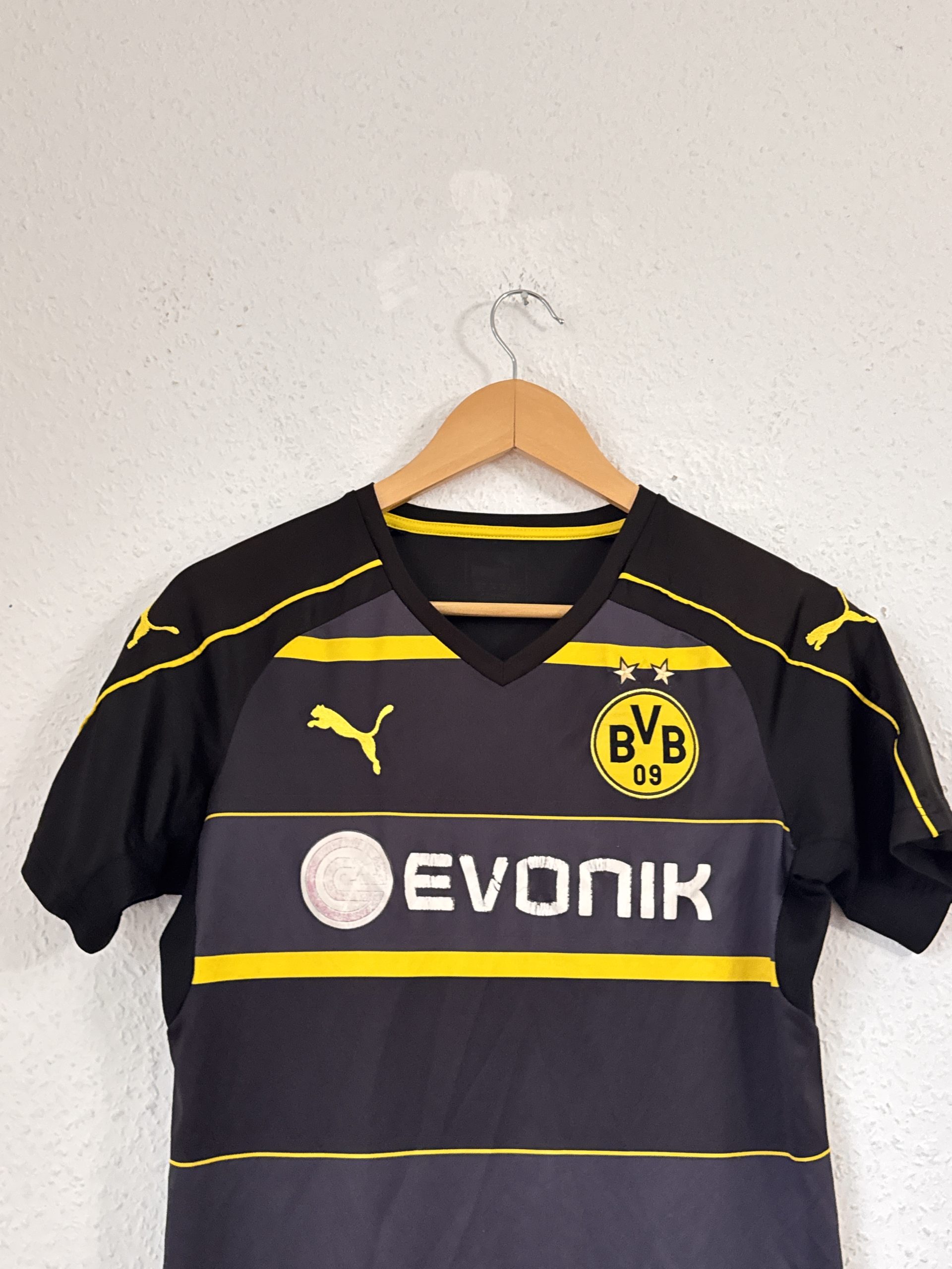 Puma Black & Yellow Borussia Dortmund Football Shirt M 1393 image 4