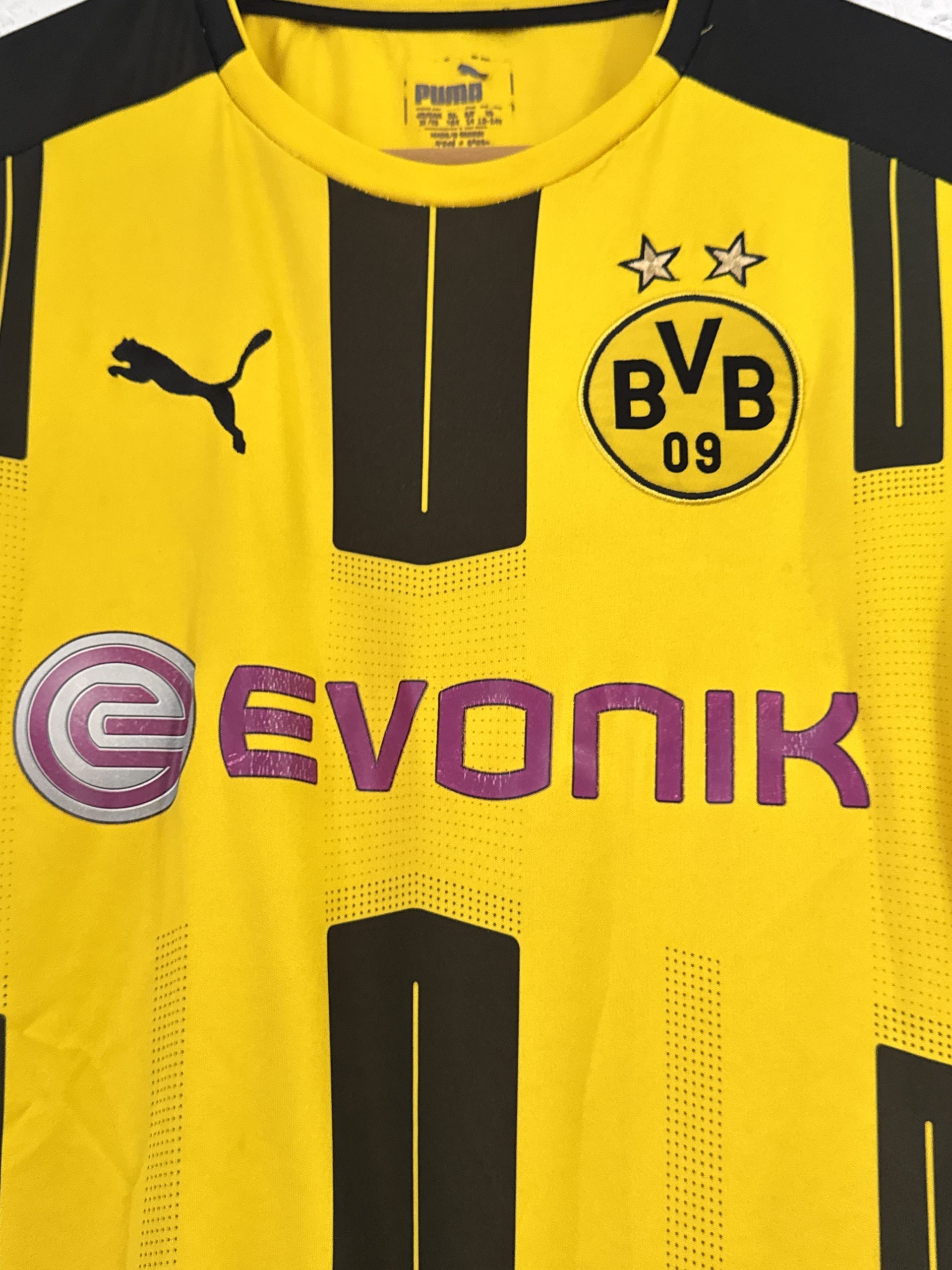 Puma Yellow & Black Borussia Dortmund Football Shirt XL 1355 image 3