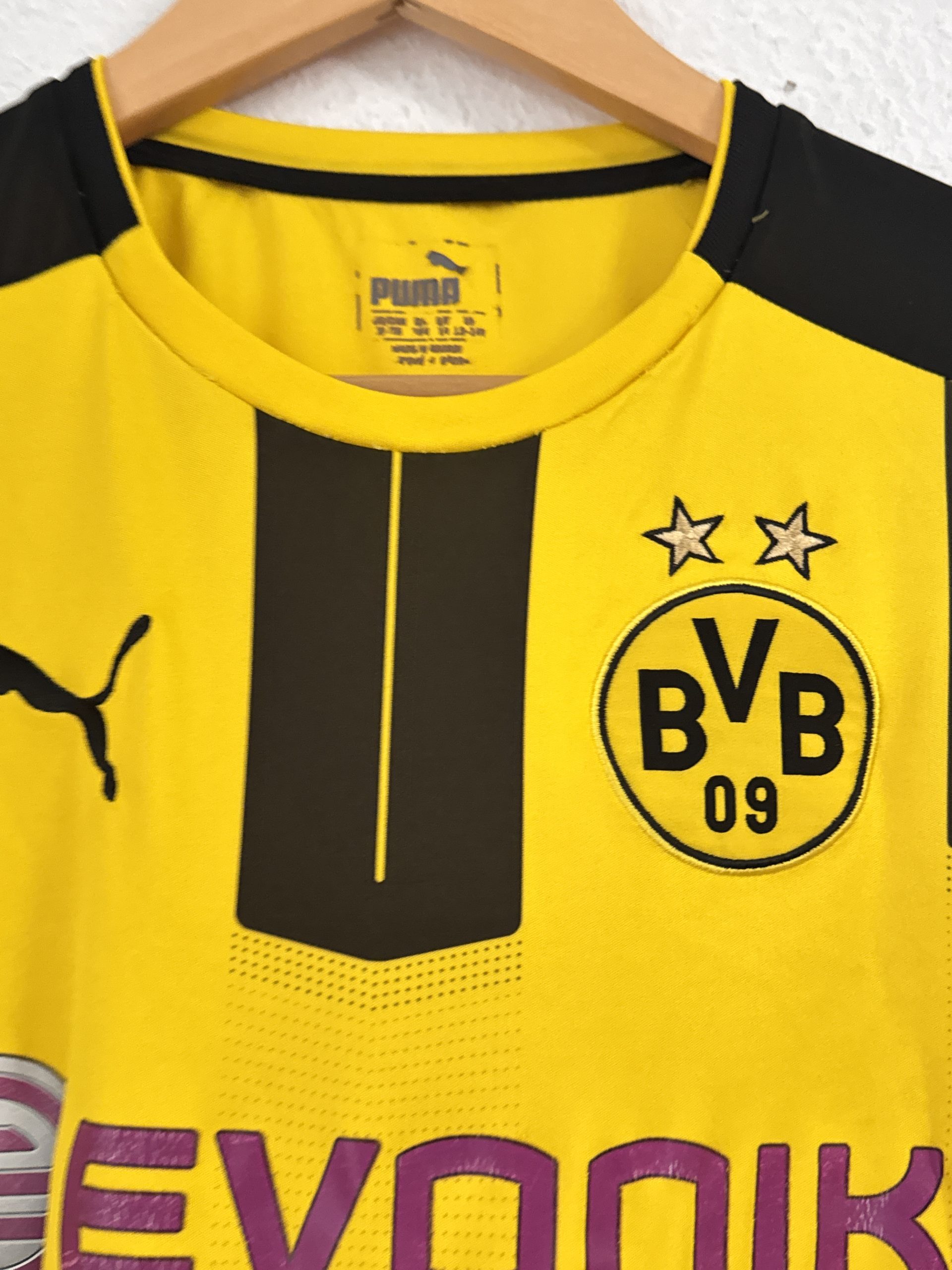 Puma Yellow & Black Borussia Dortmund Football Shirt XL 1355 image 4