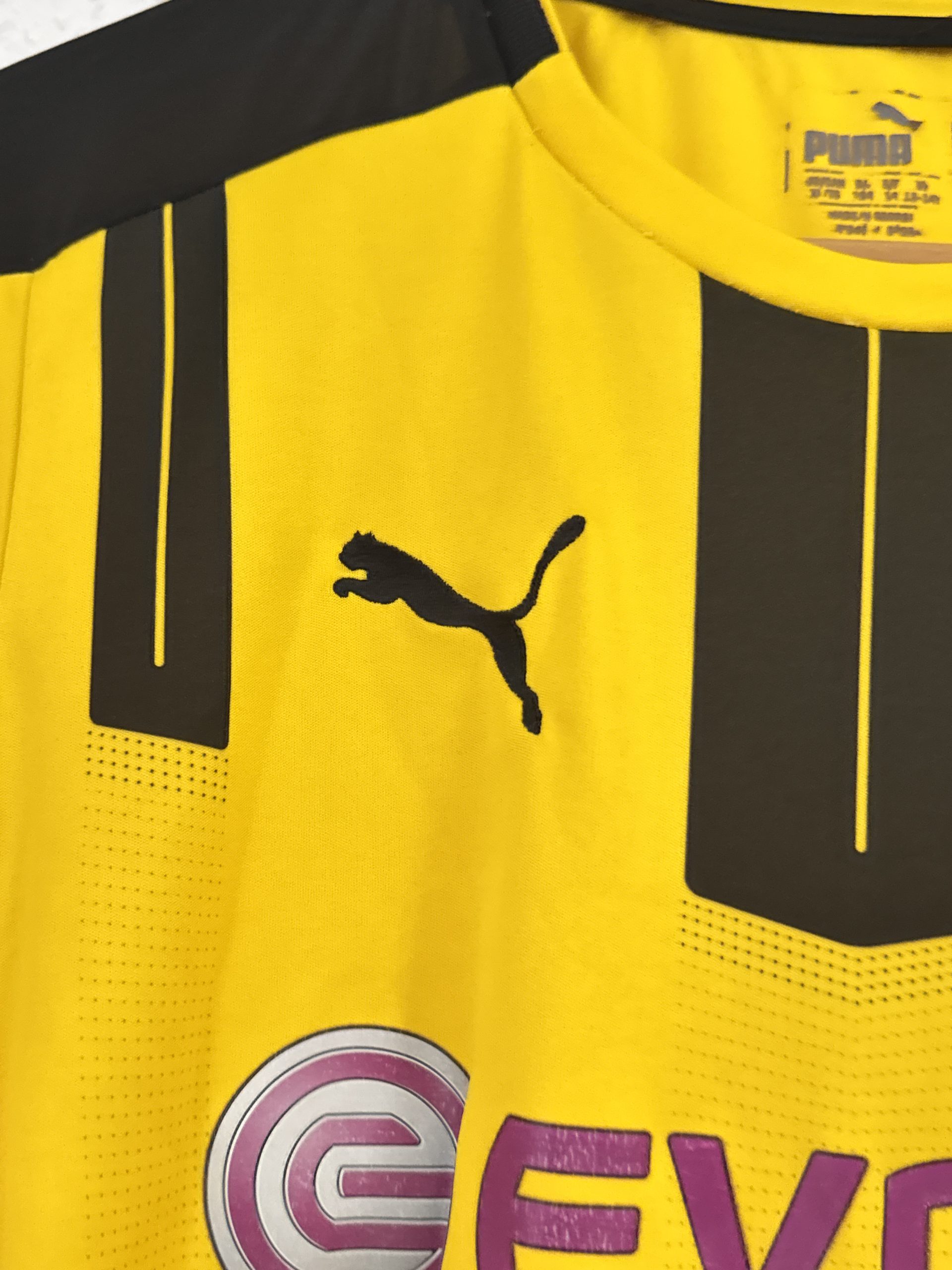 Puma Yellow & Black Borussia Dortmund Football Shirt XL 1355 image 5