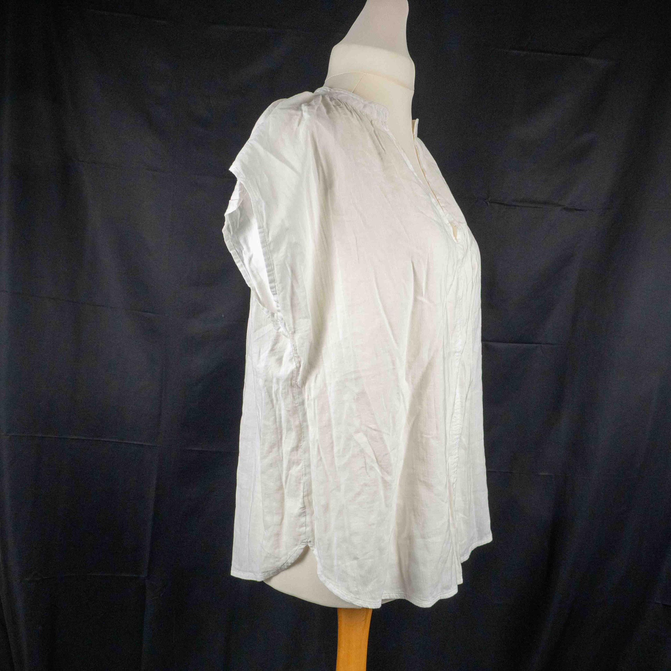 H&M White Cotton Blend Sleeveless Blouse Large NWT image 3