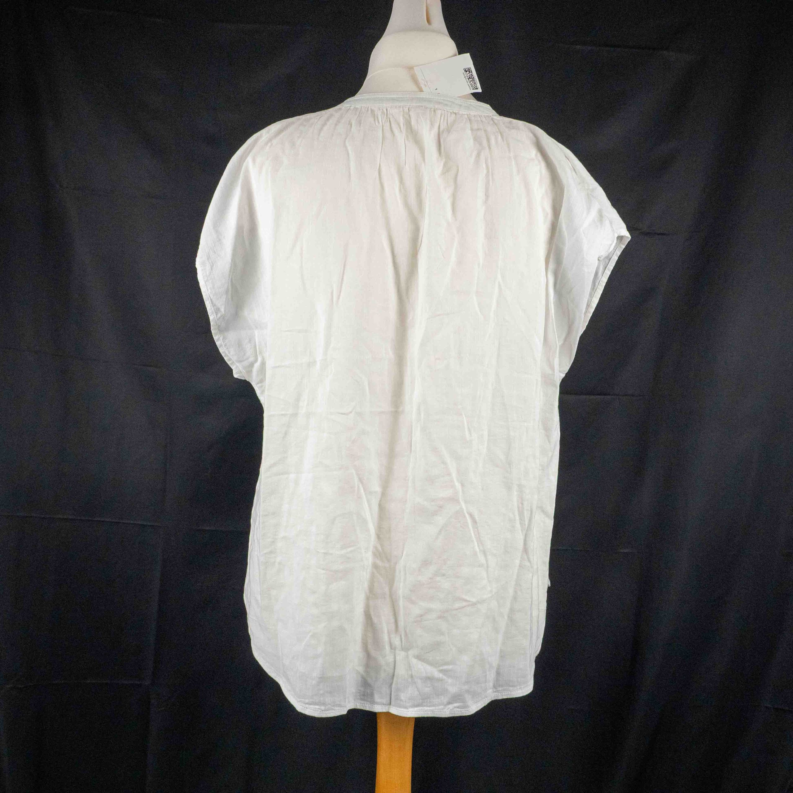 H&M White Cotton Blend Sleeveless Blouse Large NWT image 4