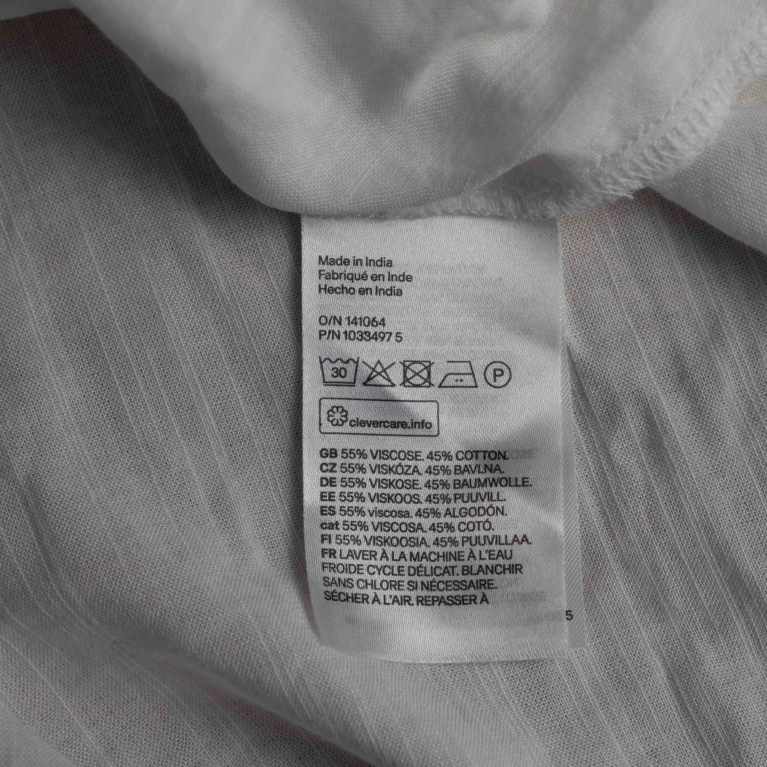 H&M White Cotton Blend Sleeveless Blouse Large NWT image 7